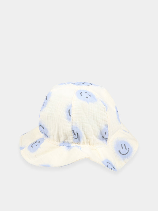Cloche bianca per bambina con smile all-over,Molo,7S23T202 6764