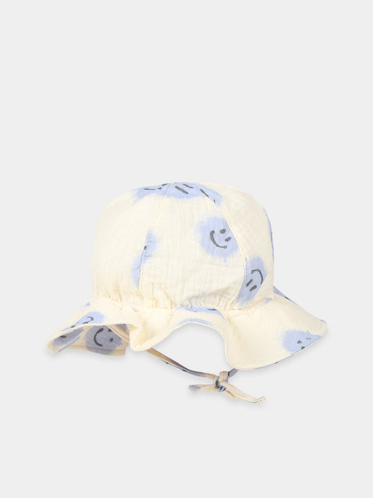 Cloche bianca per bambina con smile all-over,Molo,7S23T202B 6764