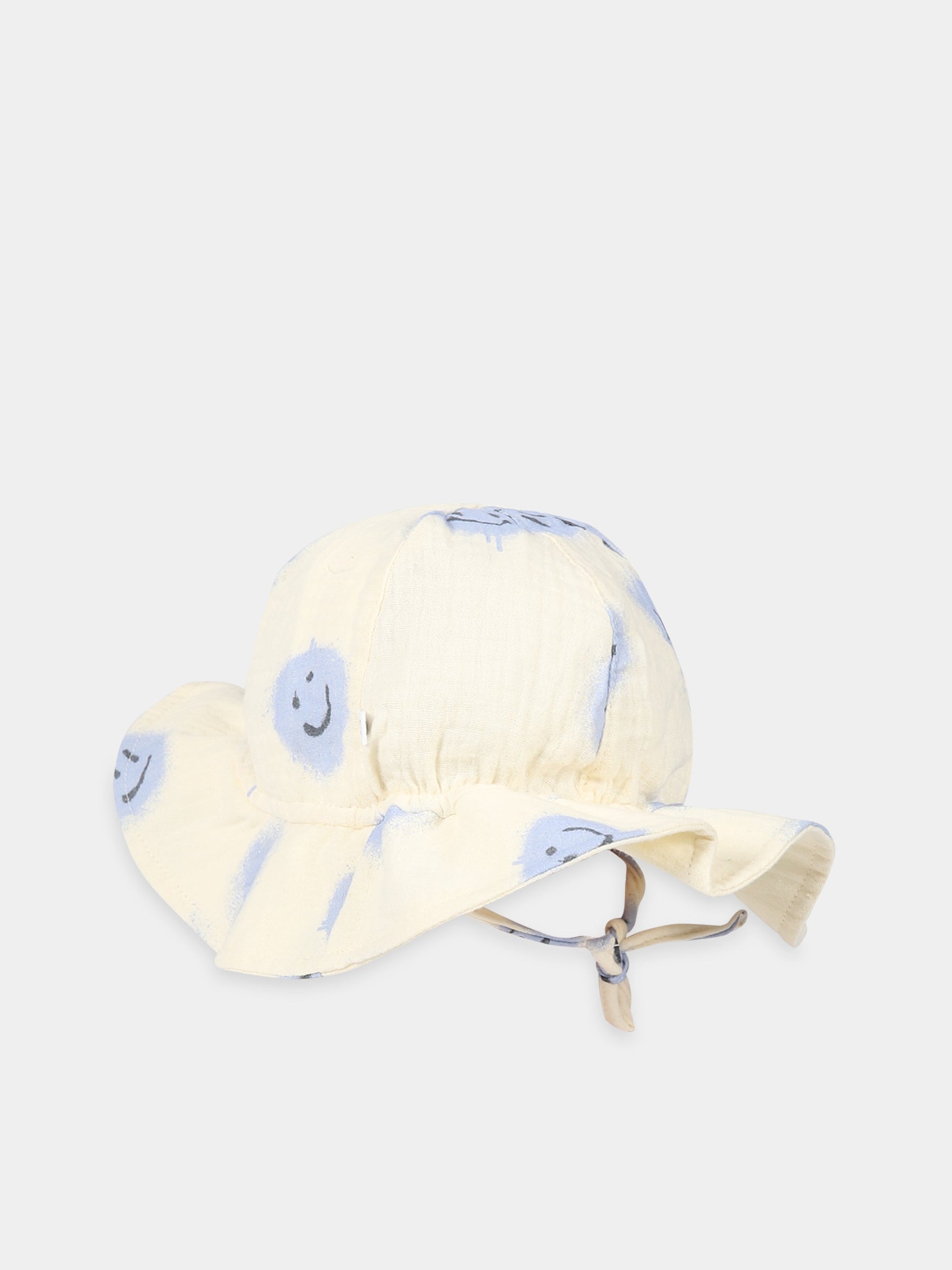 Cloche bianca per bambina con smile all-over,Molo,7S23T202B 6764