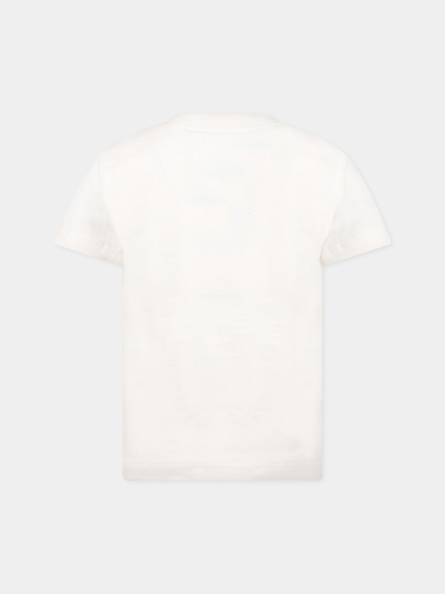 T-shirt avorio per bambini cob stampa sole,Molo,1S23A212 3217