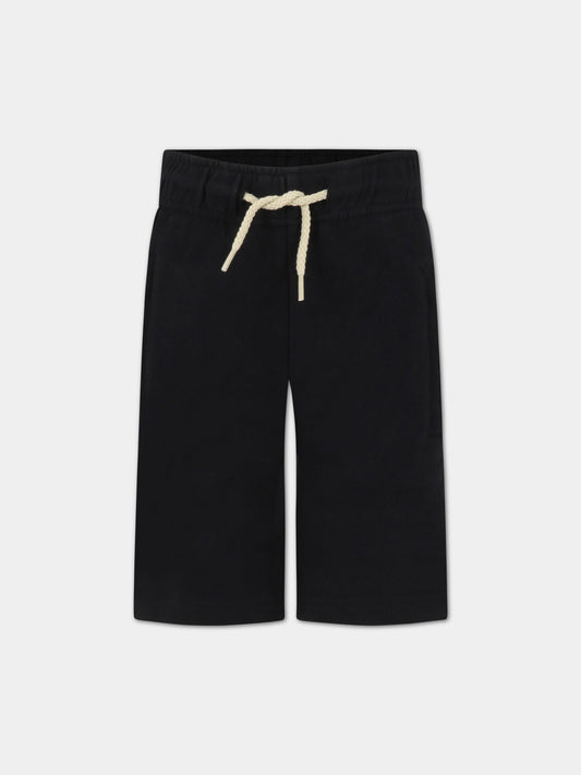 Shorts neri per bambino con patch logato,Molo,1S23H106 0099