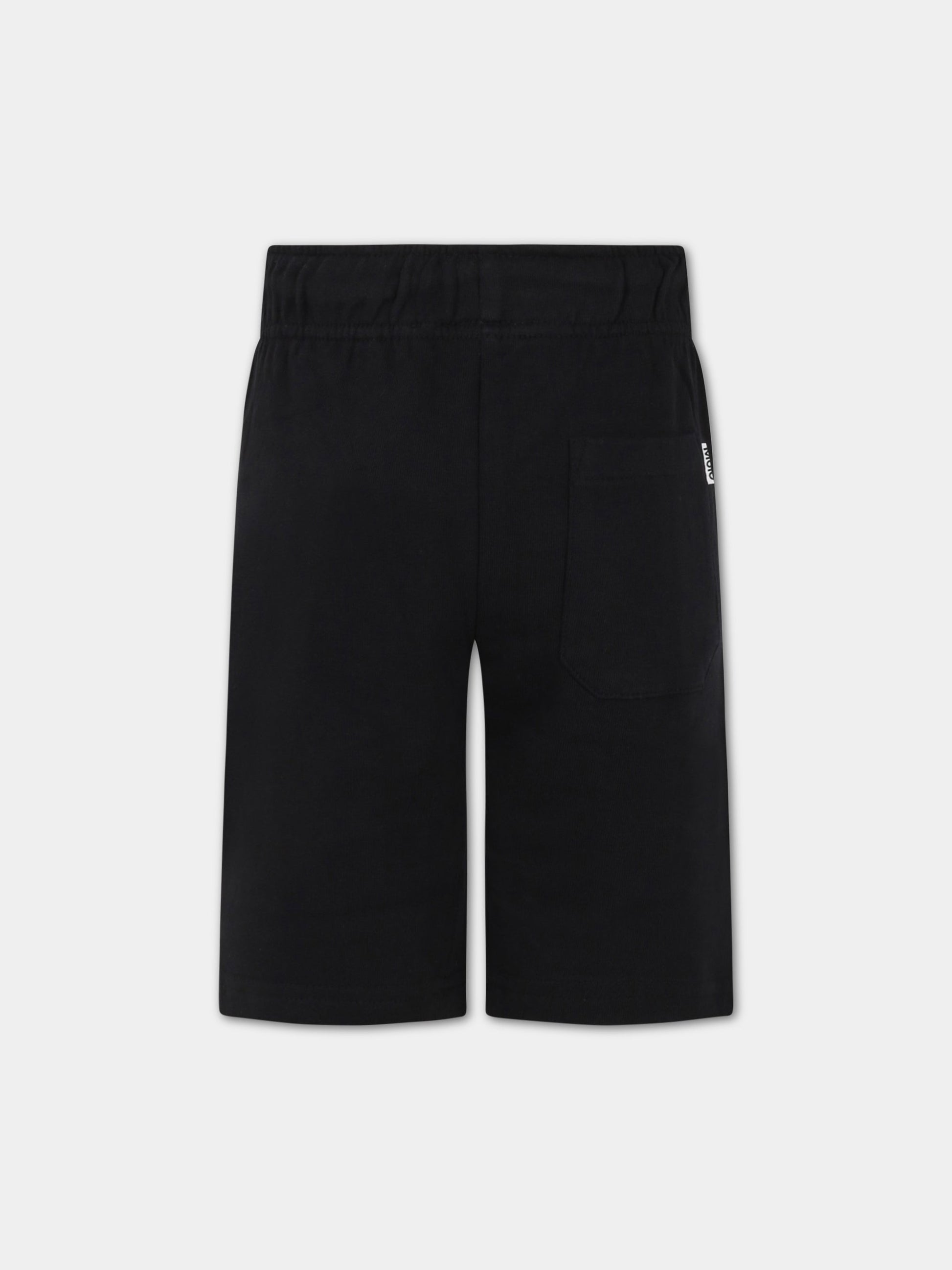 Shorts neri per bambino con patch logato,Molo,1S23H106 0099