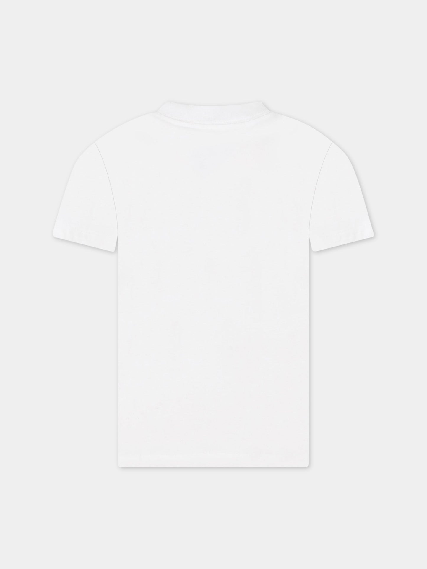 T-shirt bianca per bambini con smile nero,Molo,6S23A207 0000