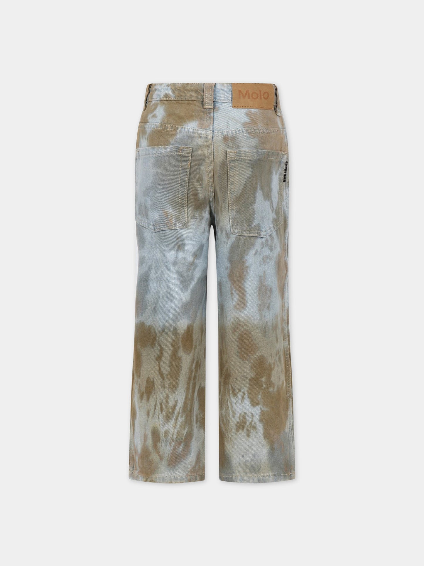 Jeans celeste per bambino con logo,Molo,6S23I104 6010