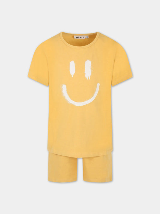 Pigiama giallo per bambino con smile,Molo,6S23R401 8695