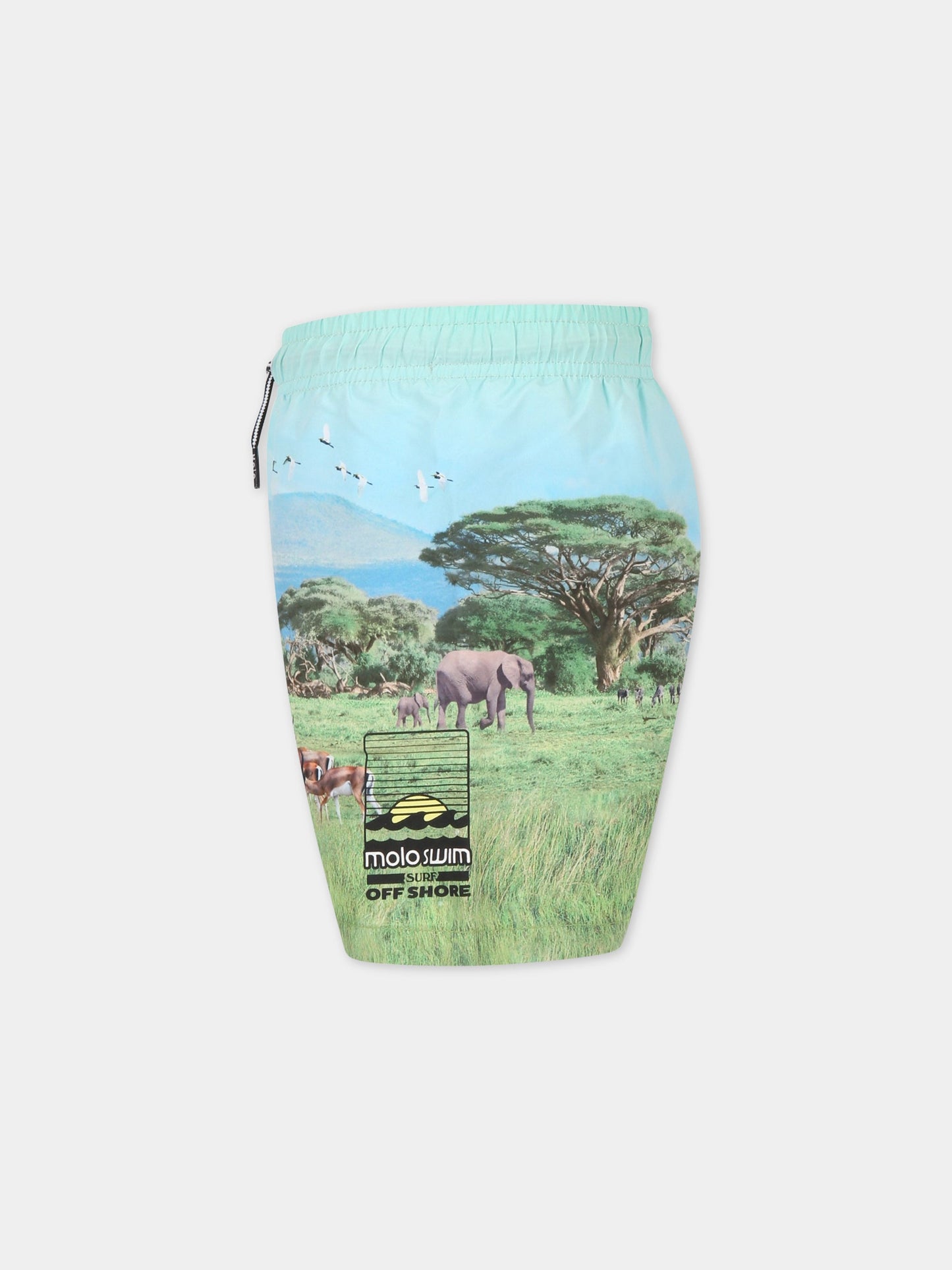 Boxer mare per bambino con animali, alberi  e logo,Molo,8S23P404 7914