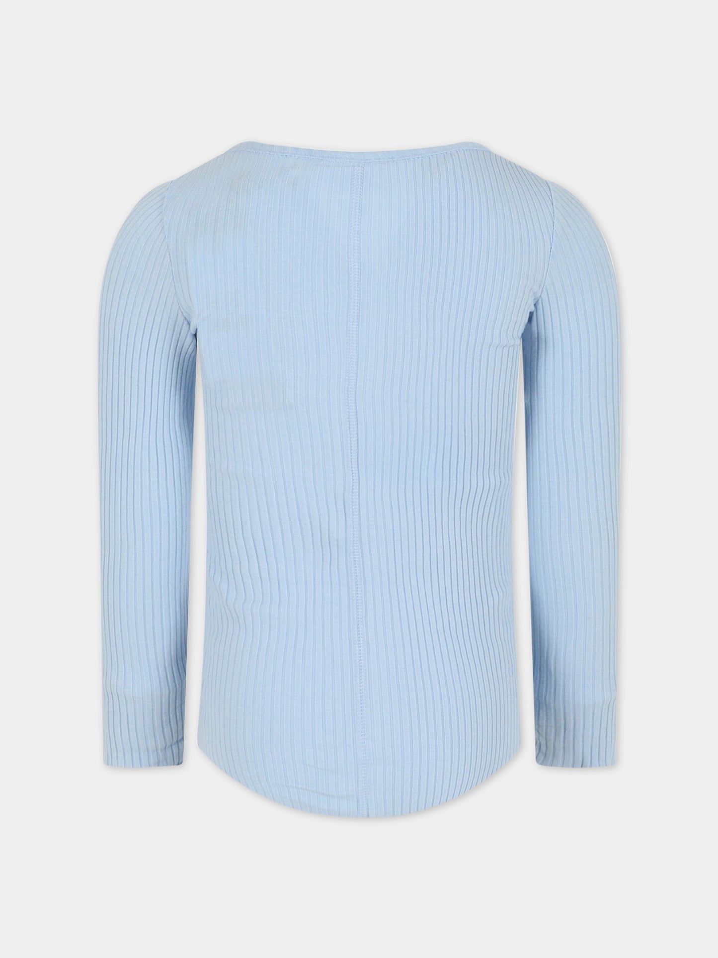 T-shirt celeste per bambina con patch logato,Molo,2S23A401 8691