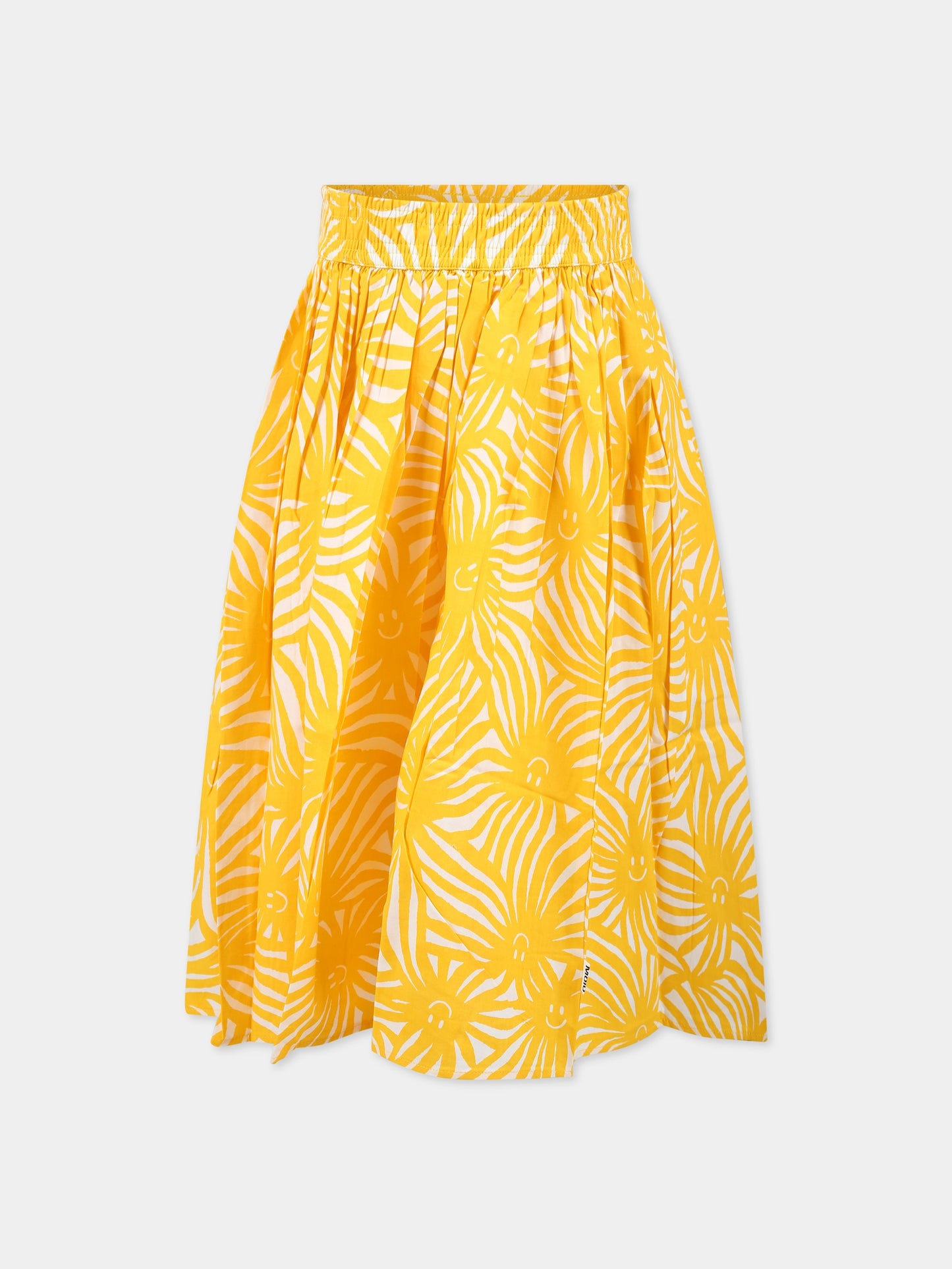 Gonna gialla per bambina con stampa raggi di sole,Molo,2S23D105 6749