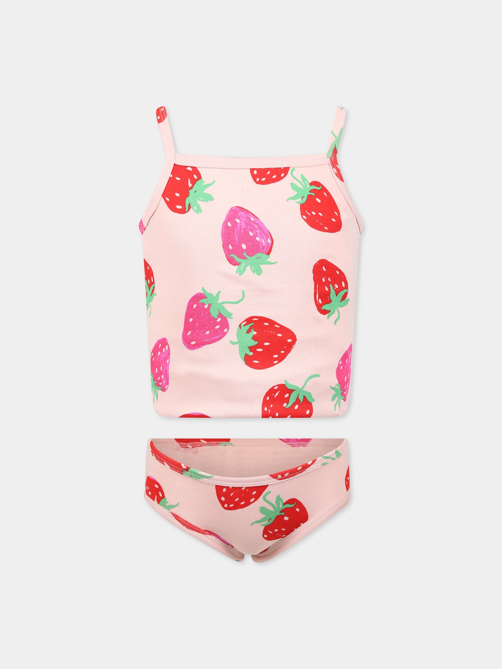 Set multicolor per bambina con stampa fragola,Molo,2S23Q701 6752