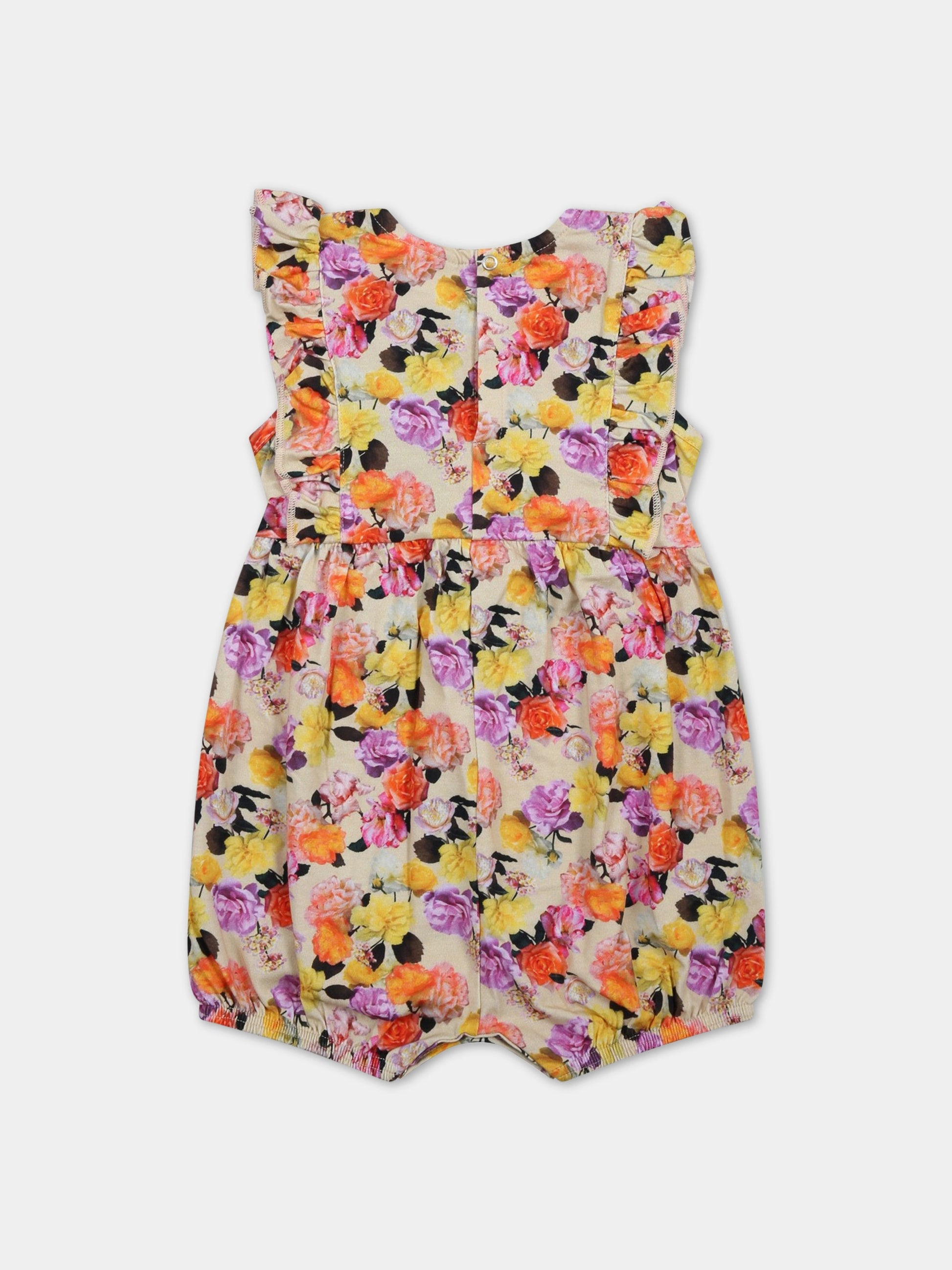 Pagliaccetto giallo per neonata con rose all-over,Molo,4S23B304 6808