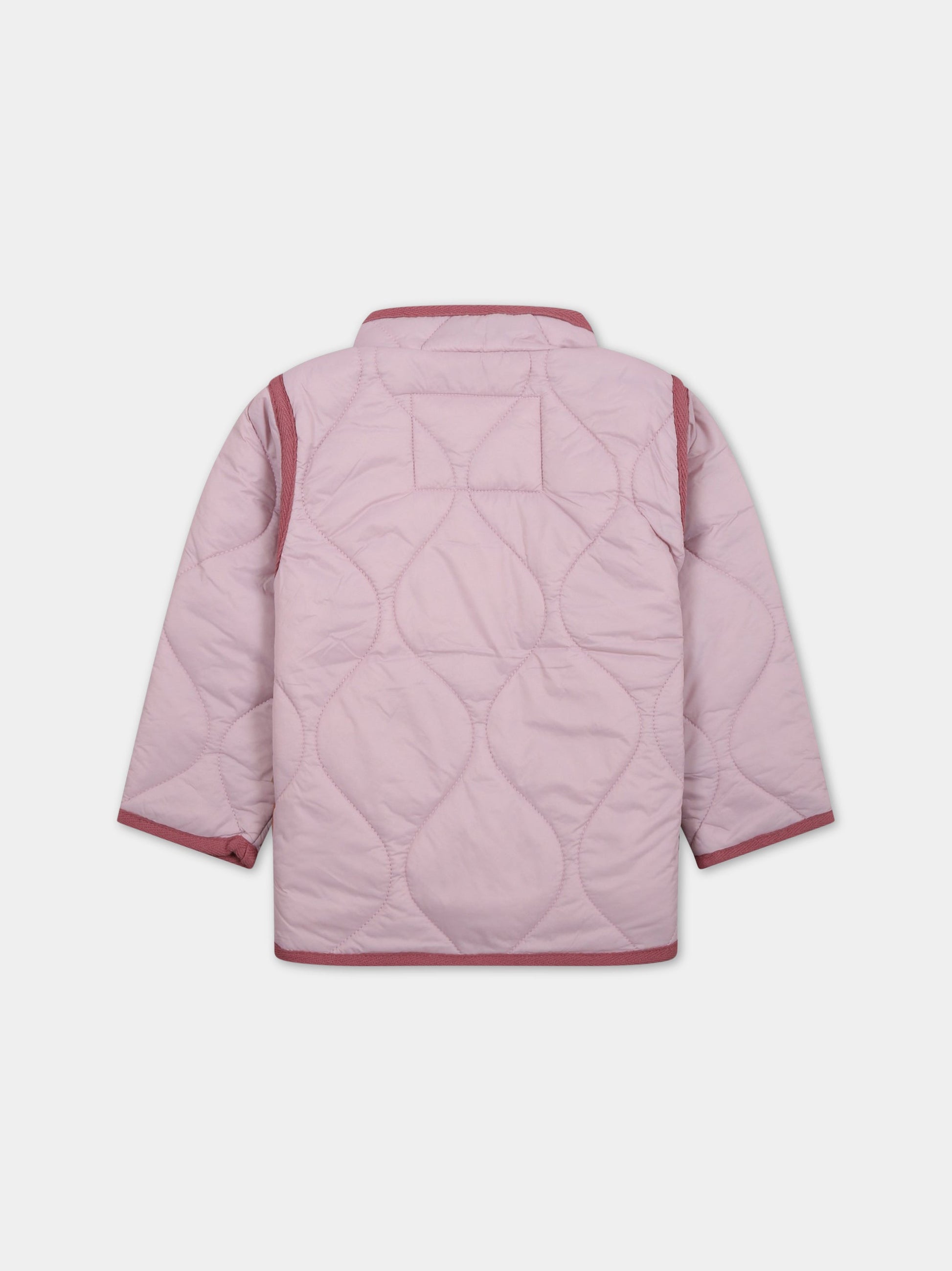 Piumino rosa per bambina con logo,Molo,5S23M318 8333