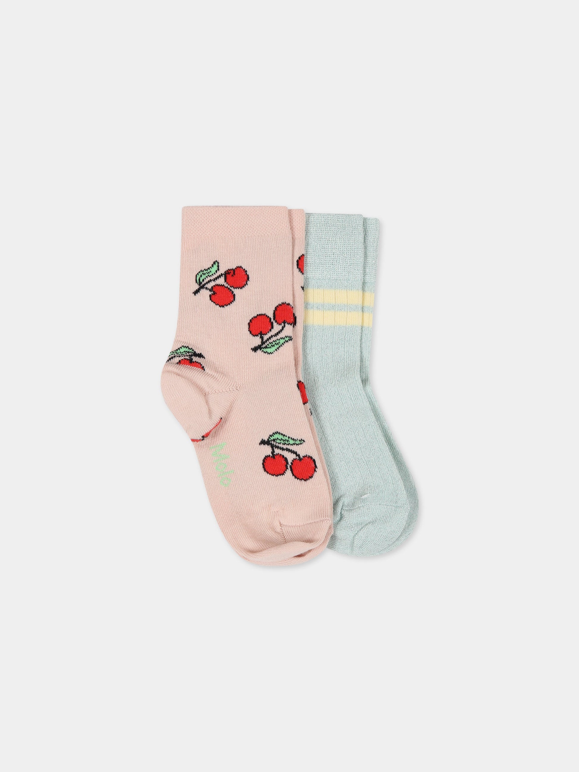 Set multicolor per bambina con ciliegie e lurex,Molo,7S23G104 8151