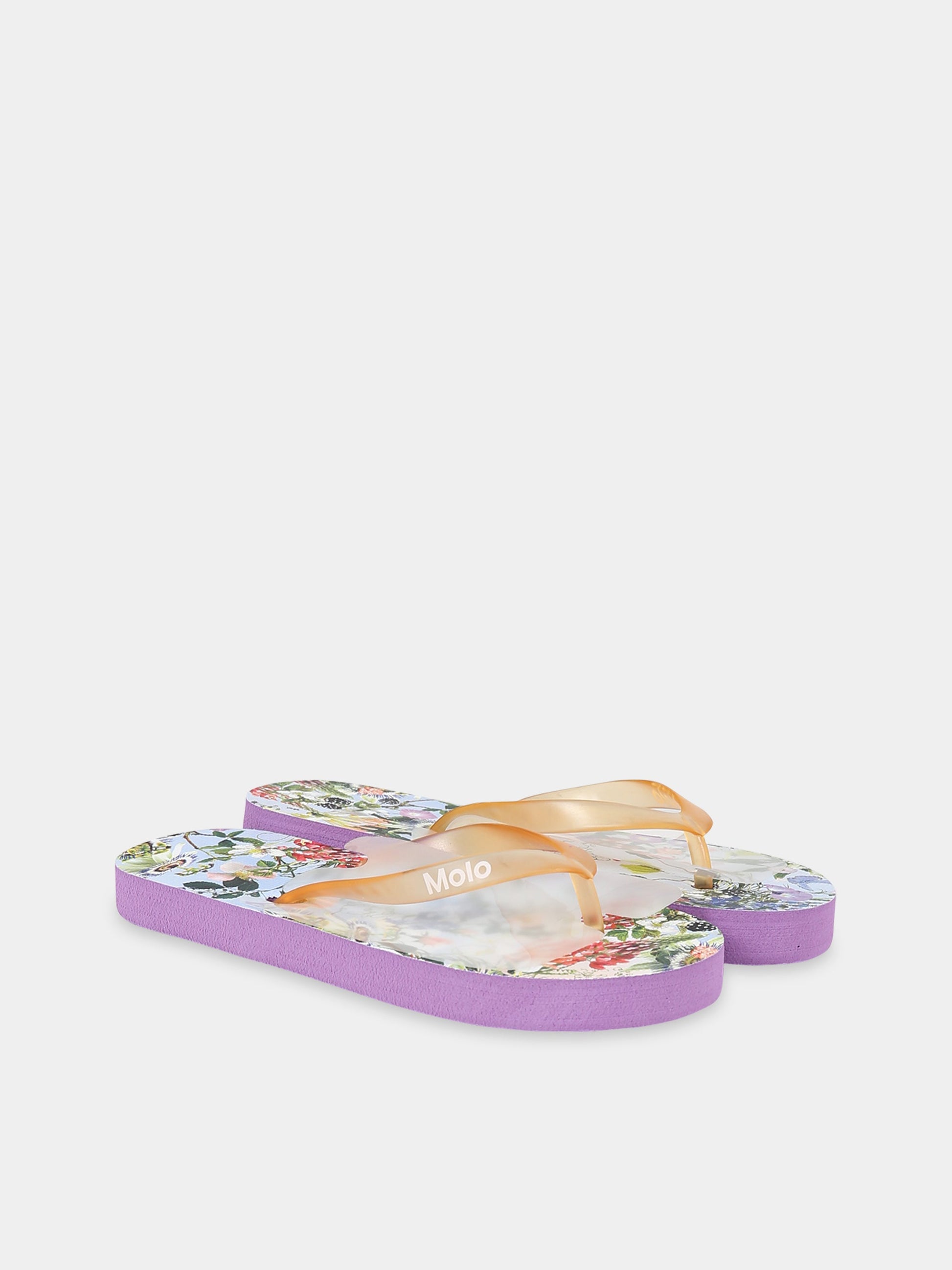 Infradito multicolor per bambina con logo,Molo,7S23U201 6682