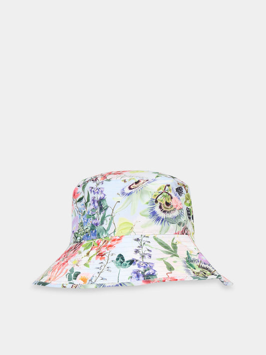 Cloche multicolor per bambina con stampa fiori e farfalle,Molo,7S23Y303 6682