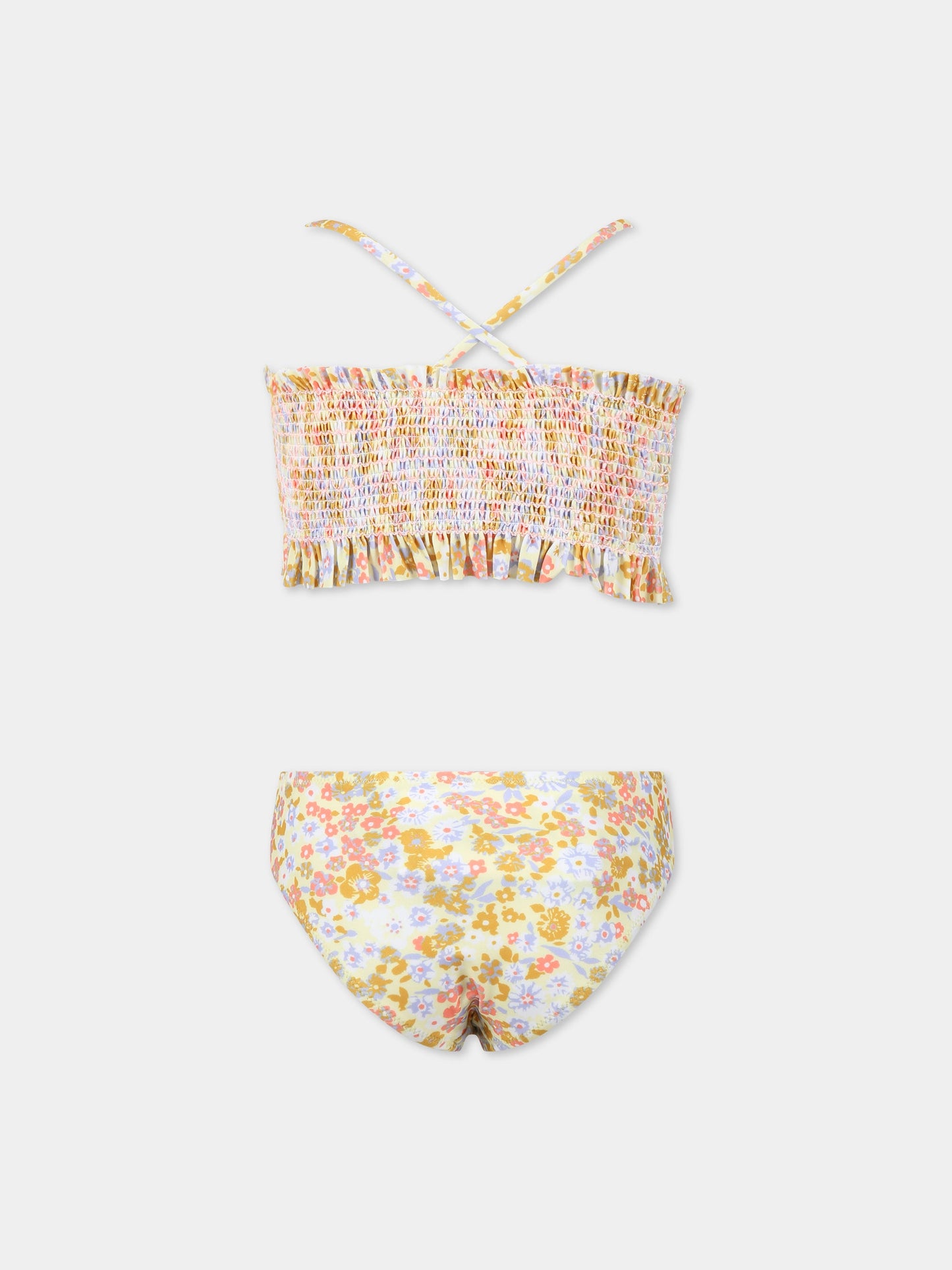 Bikini multicolor per bambina con stampa floreale,Molo,8S23P106 6680
