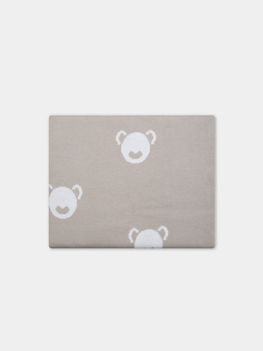 Coperta beige per neonati,Little Bear,6105 CORDA/BIANCO