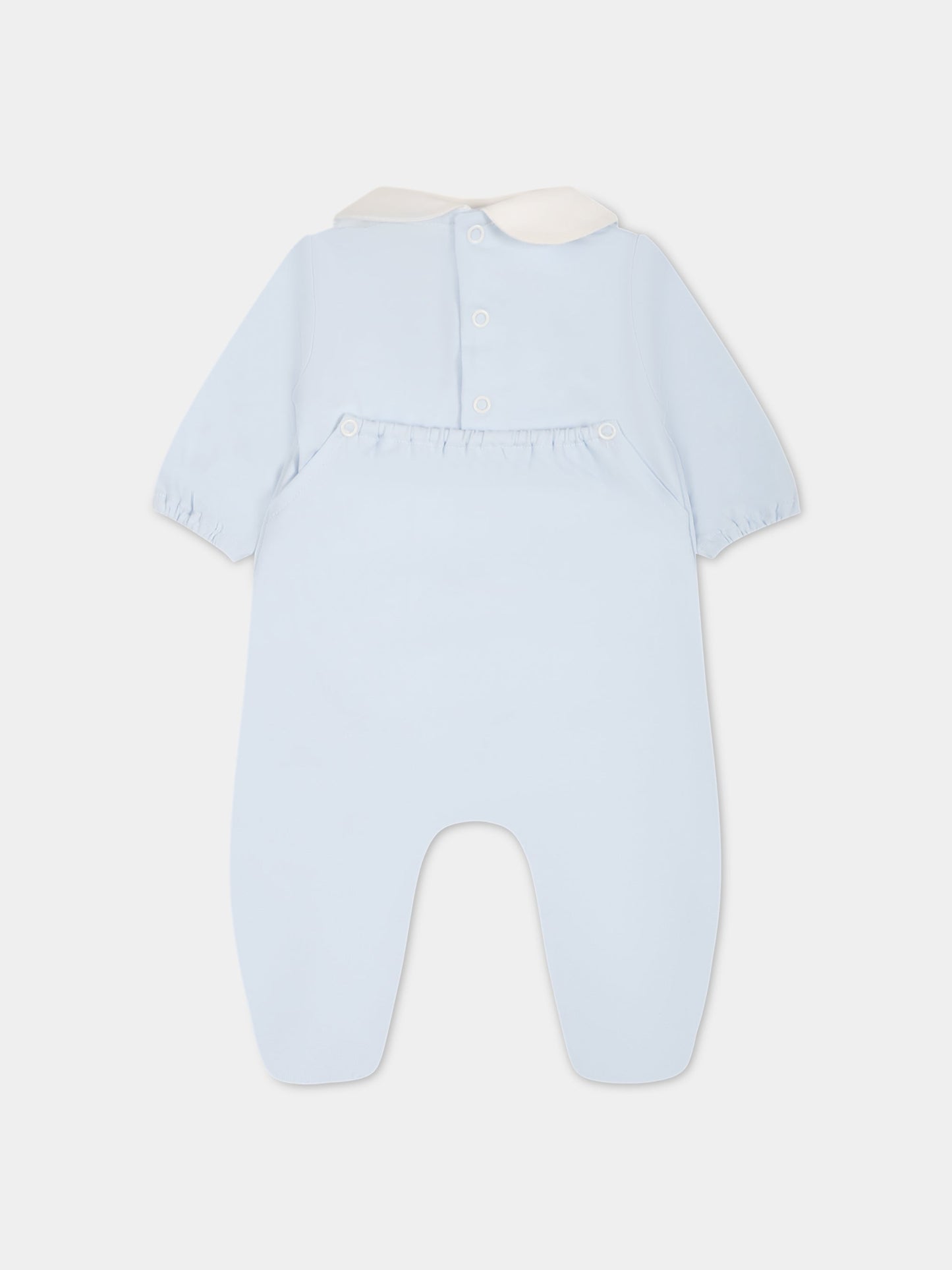 Tutina celeste per neonato con scritta e cuore,Little Bear,6037 CIELO