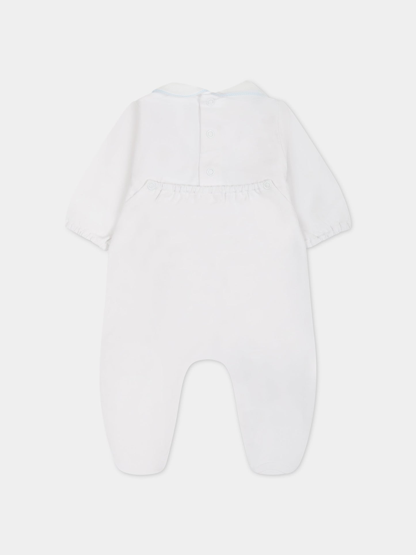Tutina bianco per neonato con scritta  Prince ,Little Bear,6044 BIANCO/CIELO