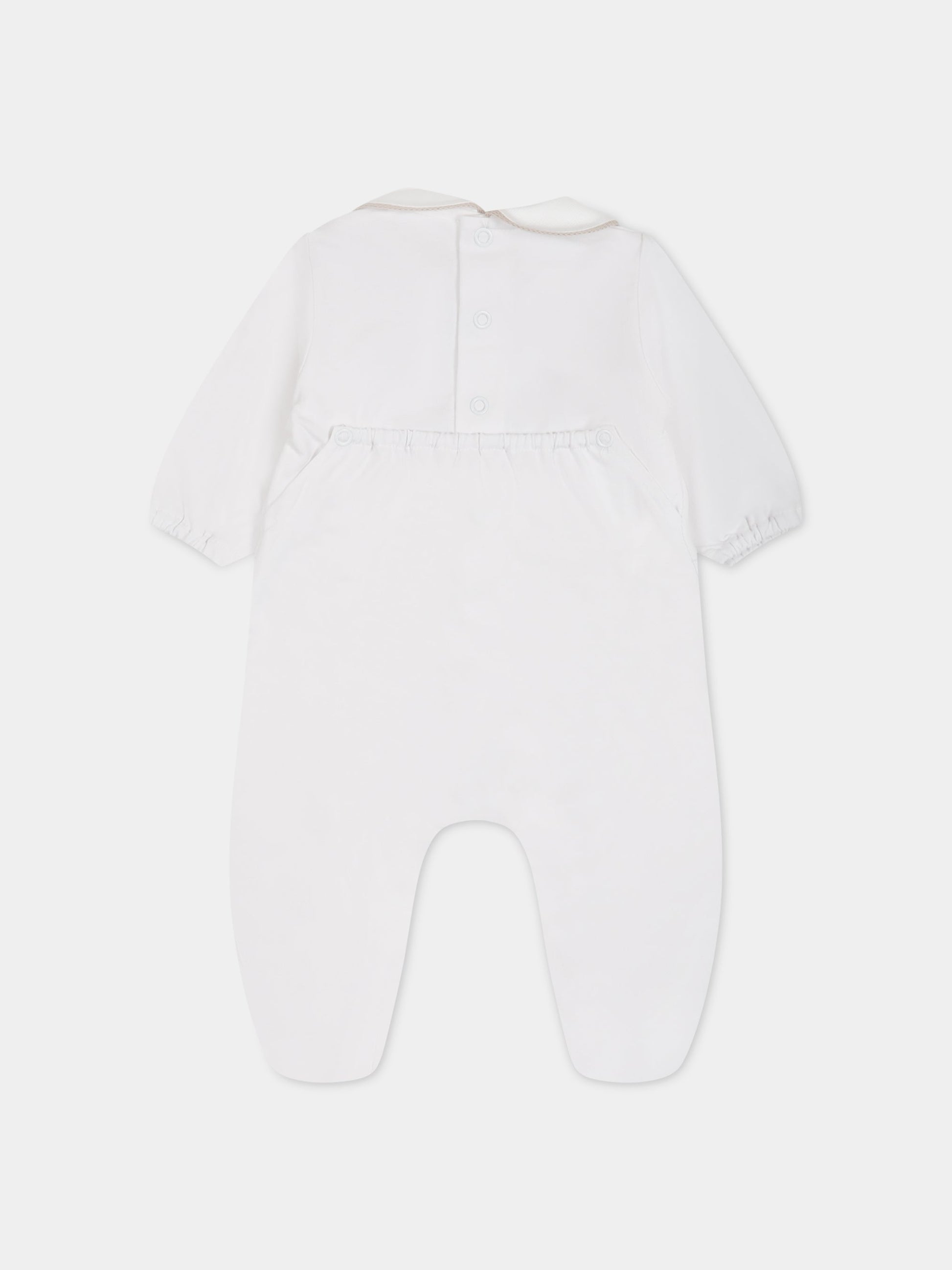 Tutina bianco per neonati con scritta  Amore ,Little Bear,6043 BIANCO/CORDA