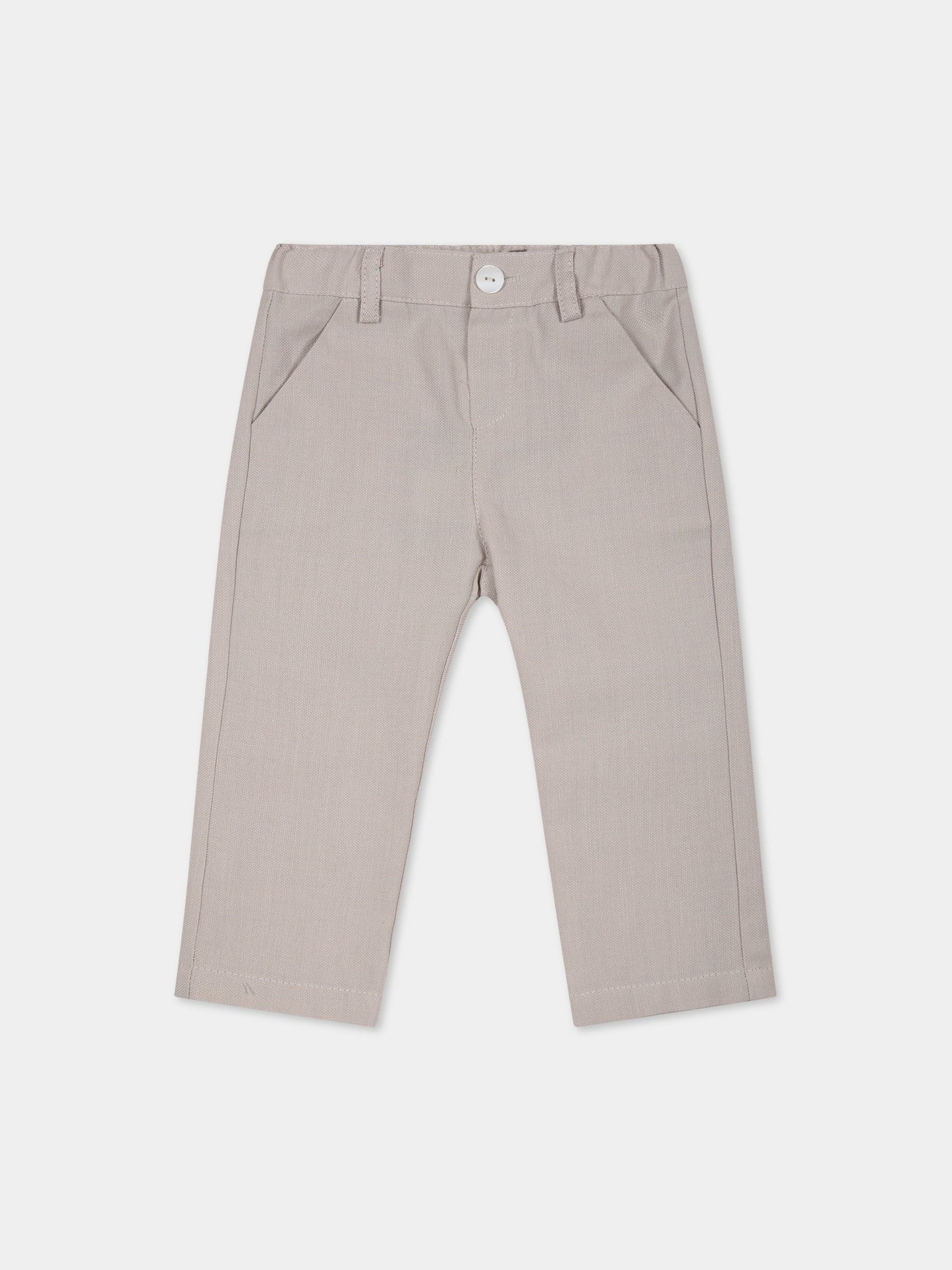 Pantaloni beige per neonato,Little Bear,6204 CORDA