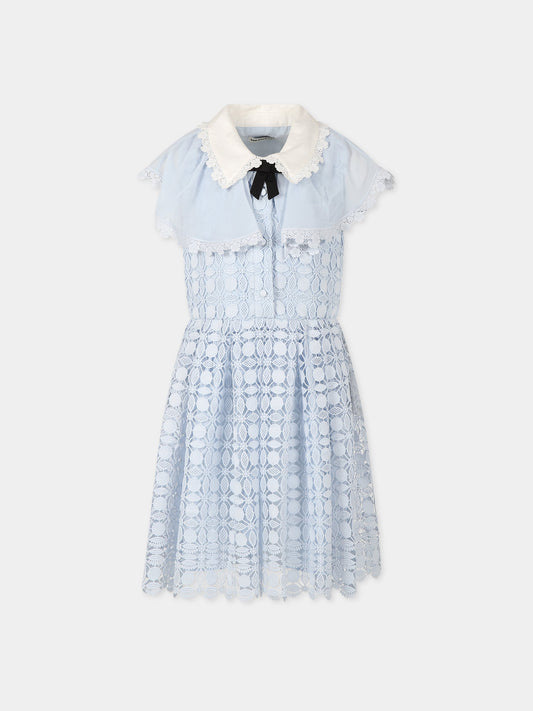 Vestito celeste per bambina con fiocco,Self-portrait,RS23 736S BL 22458543