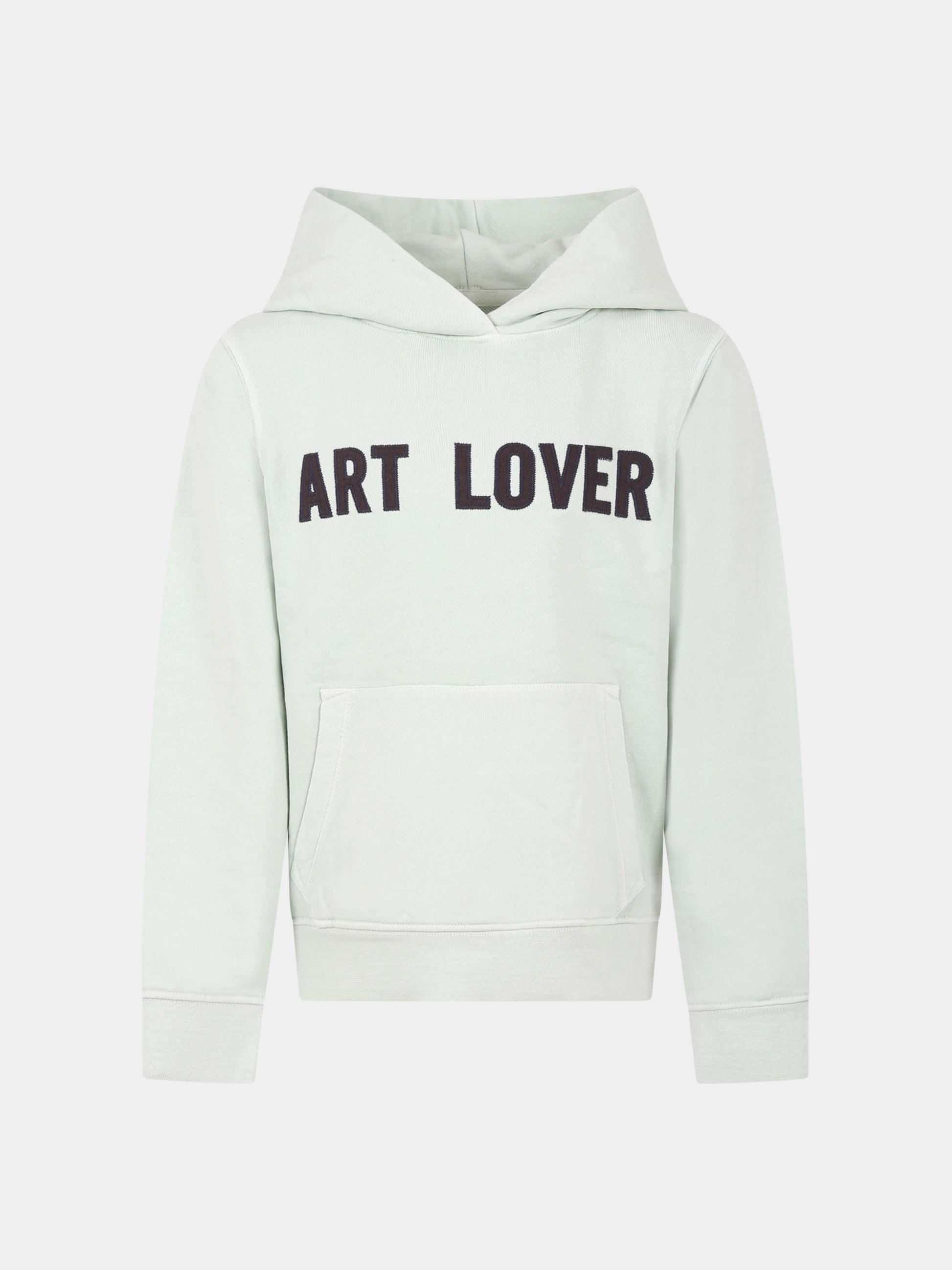 Felpa verde per bambini con scritta  Art lover ,Zadig & Voltaire Kids,X25364 72E