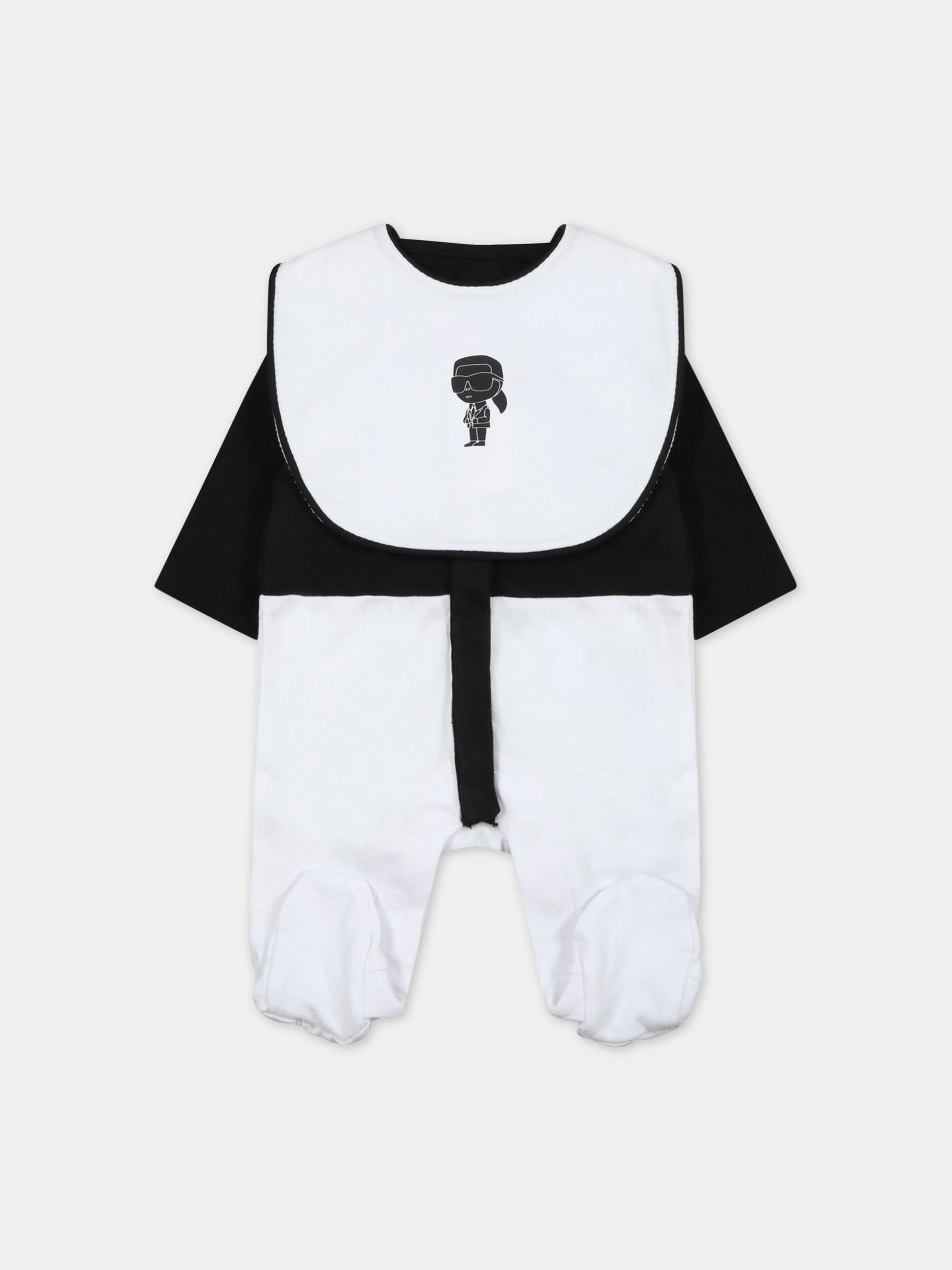 Set bianco per neonata con Karl e logo,Karl Lagerfeld Kids,Z98131 10P