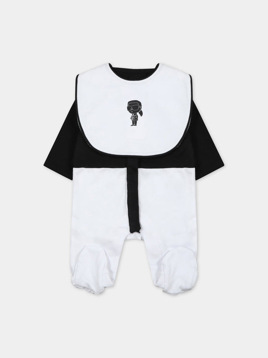 Set bianco per neonata con Karl e logo,Karl Lagerfeld Kids,Z98131 10P