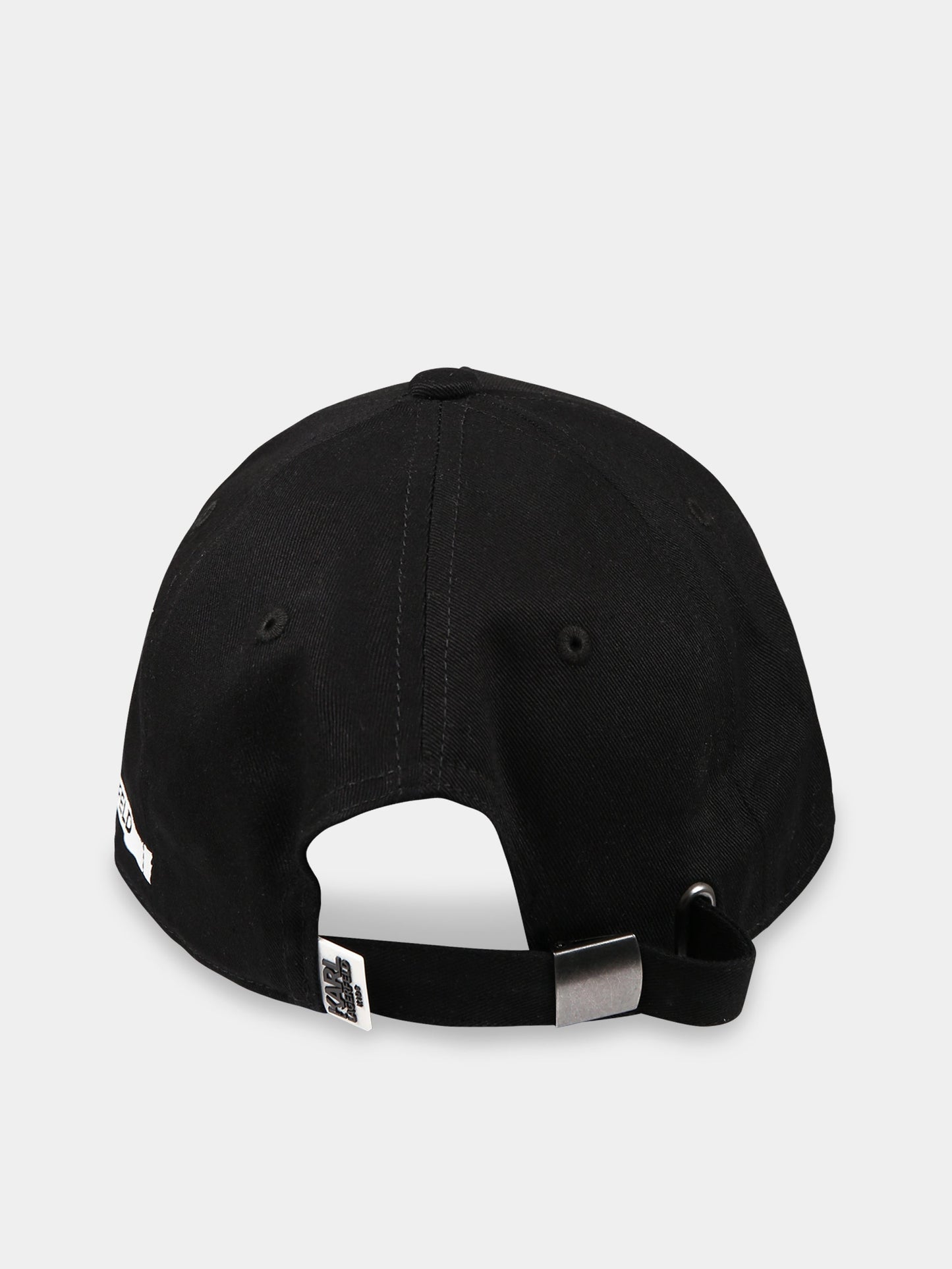 Cappello nero per bambini con stampa Karl Largerfeld, gatto e logo,Karl Lagerfeld Kids,Z11054 09B