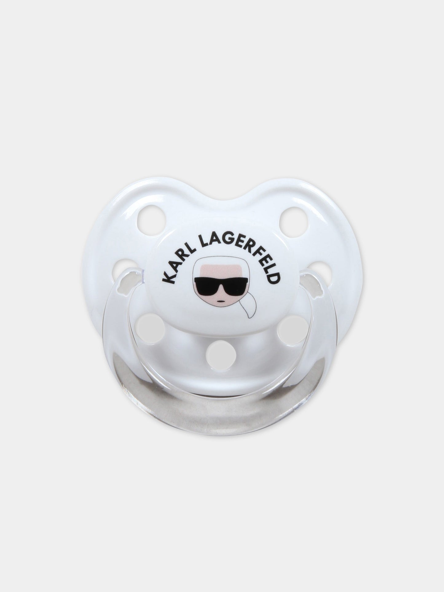 Ciuccio bianco per neonati con logo,Karl Lagerfeld Kids,Z90058 10P