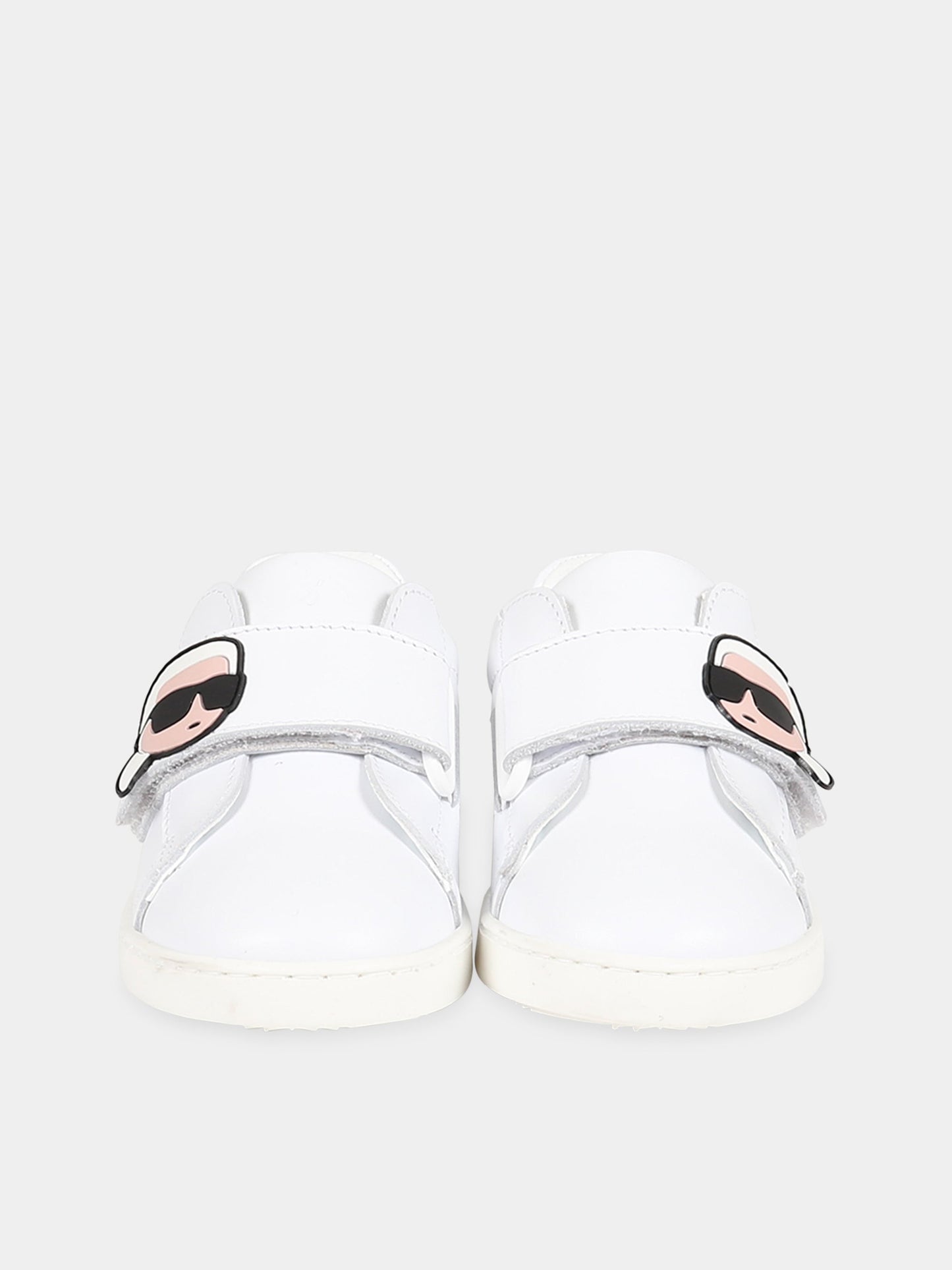Sneakers bianco per neonato con patch  Karl Lagerfeld e logo,Karl Lagerfeld Kids,Z09005 10B