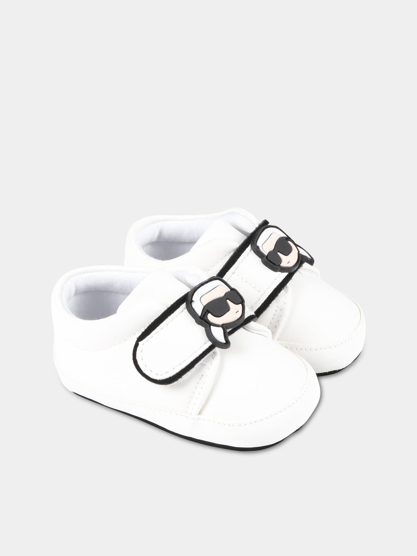Scarpe bianche per neonato con logo,Karl Lagerfeld Kids,Z99024 10B