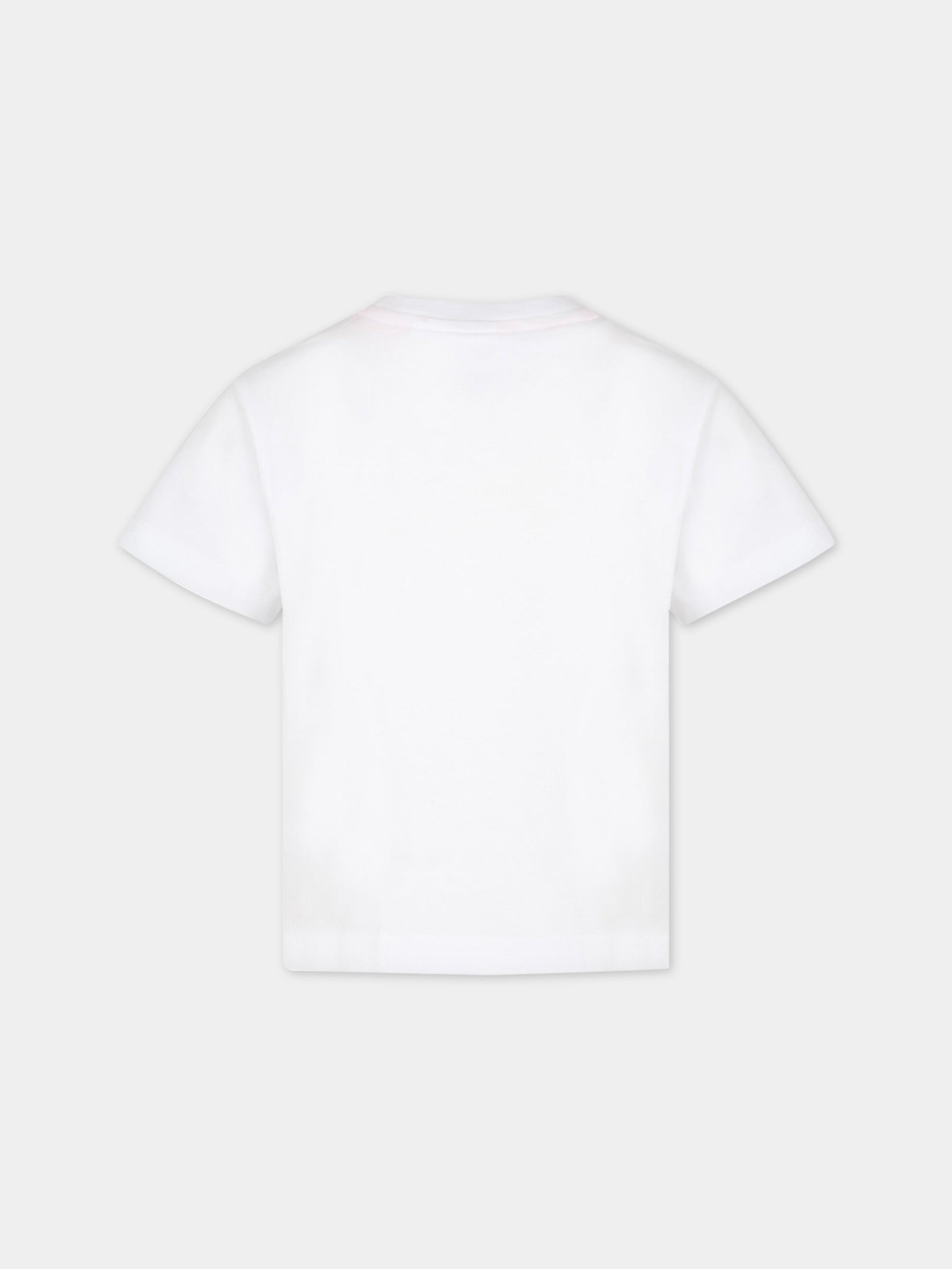 T-shirt bianca per bambino con logo,Hugo,G25103 10P