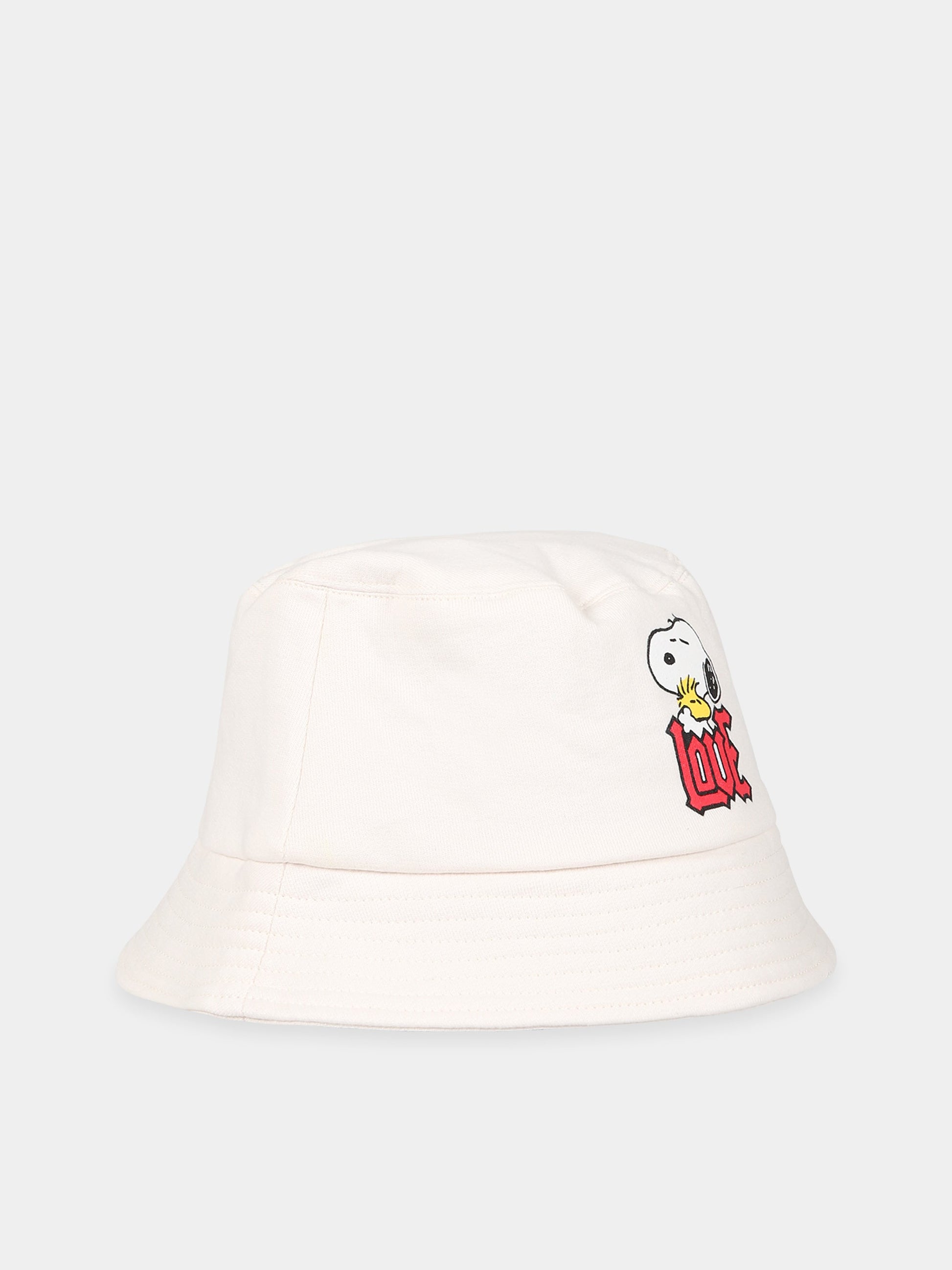 Cloche bianca per bambina con stampa e scritta  Love ,Philosophy,PJCP30 FE144 0025