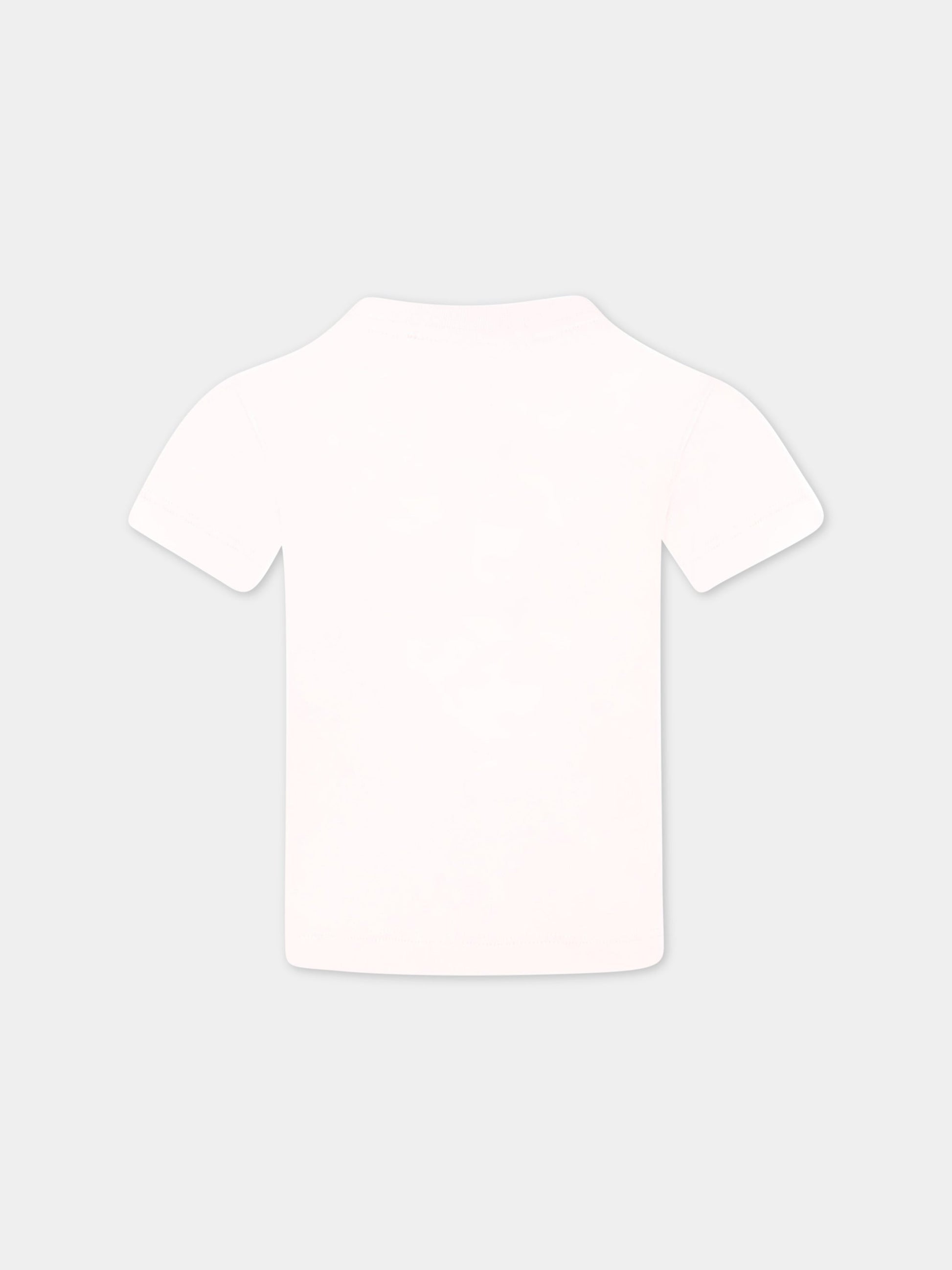 T-shirt rosa per bambina con dettaglio logo,Philosophy,PJTS127 JE138 C024