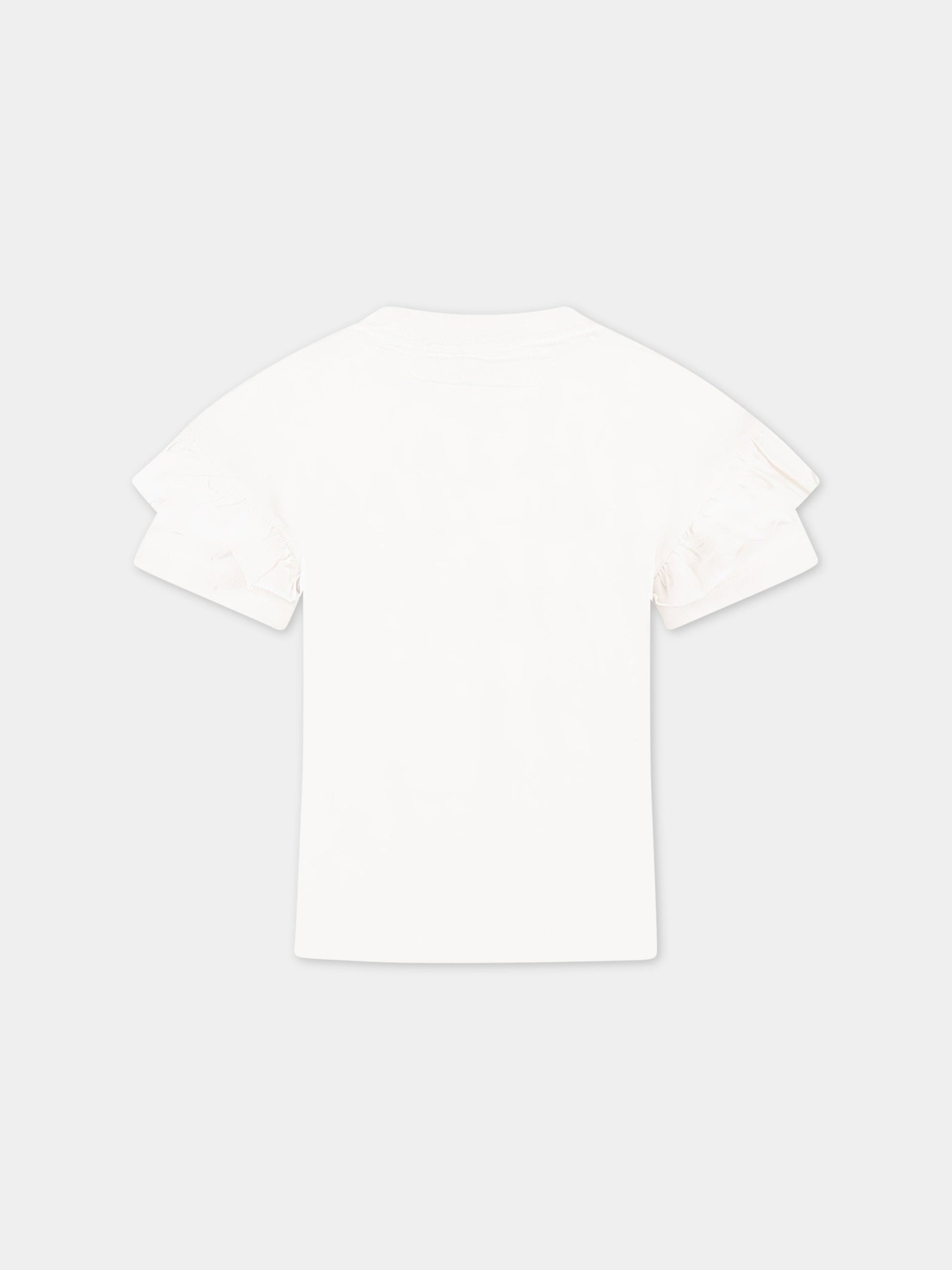 T-shirt bianca per bambina con stampa Snoopy,Philosophy,PJTS135 JE138 0025