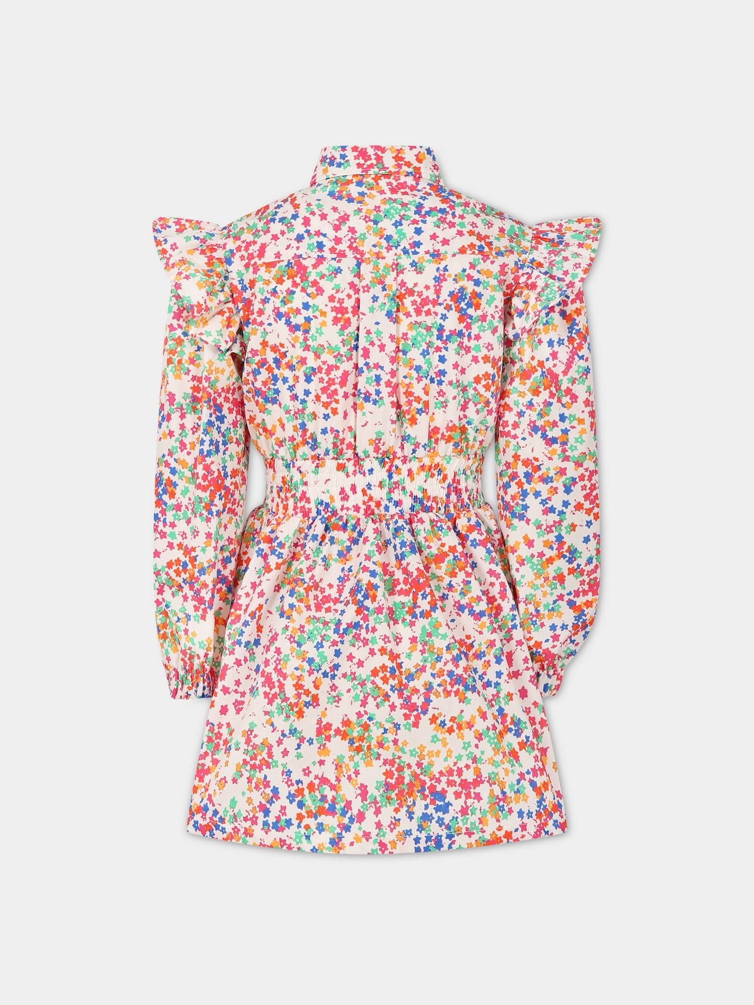 Vestito multicolor per bambina con stampa fiori,Philosophy,PJAB260 CA01 BH003