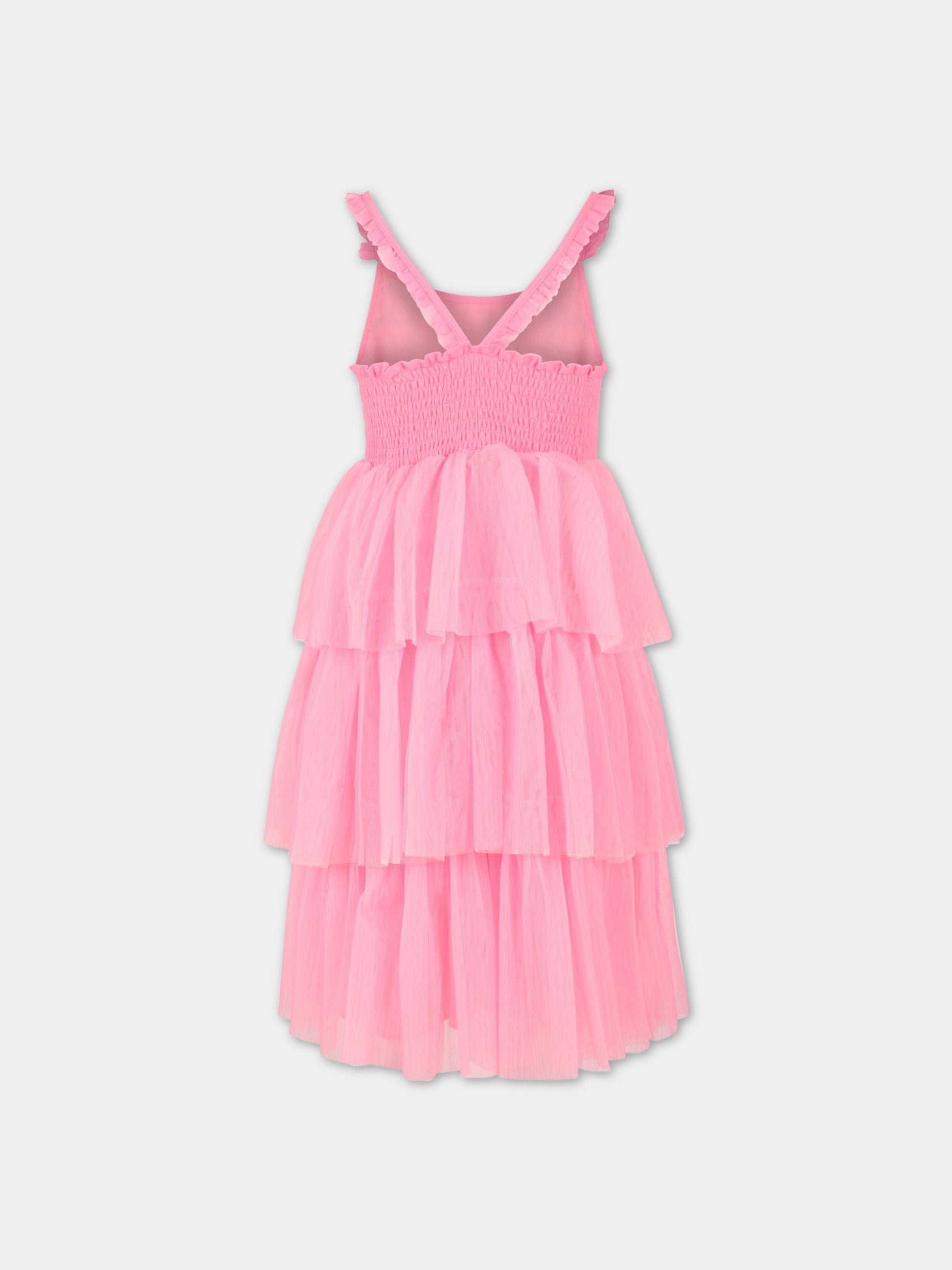 Vestito rosa per bambina con paillettes,Billieblush,U12816 462