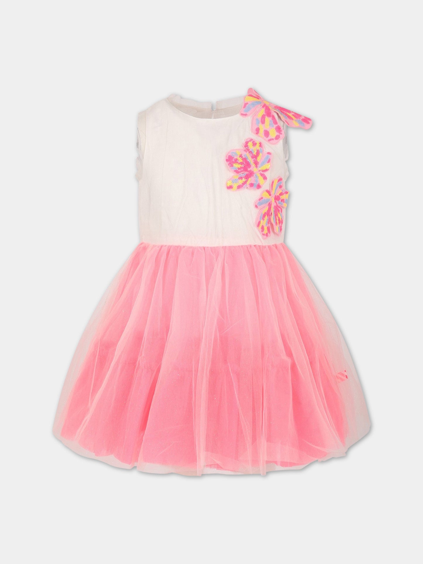 Vestito multicolor per bambina con fiori,Billieblush,U12810 47A