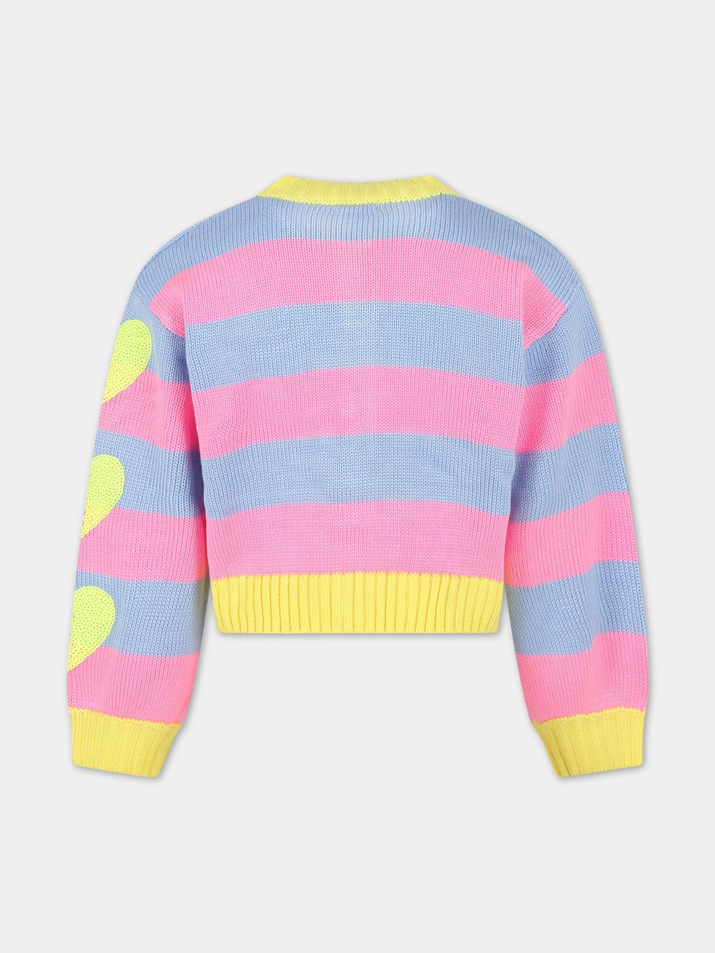 Cardigan multicolor per bambina con cuori,Billieblush,U15B39 798