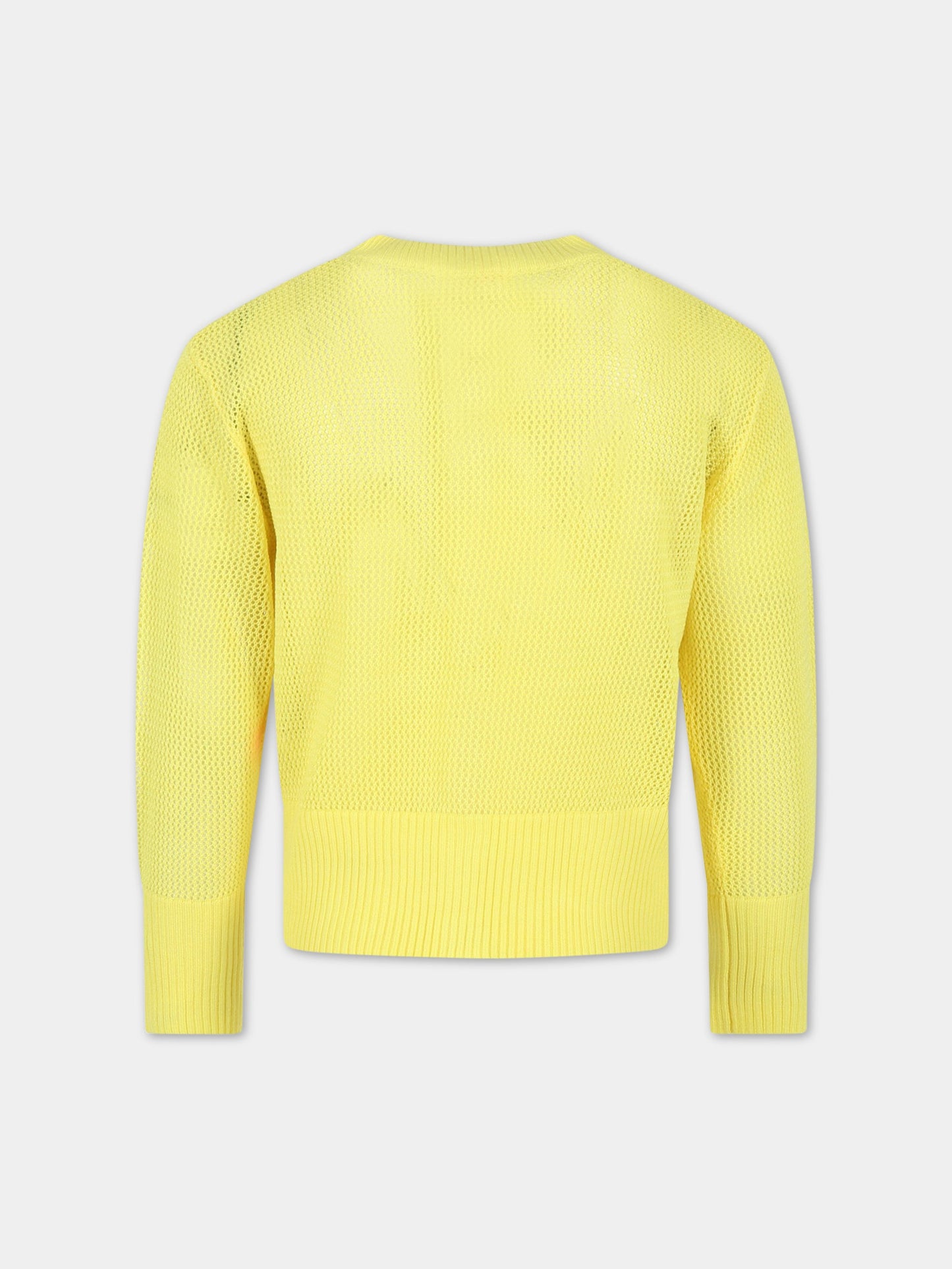 Cardigan giallo per bambina con cuore,Billieblush,U15A84 549