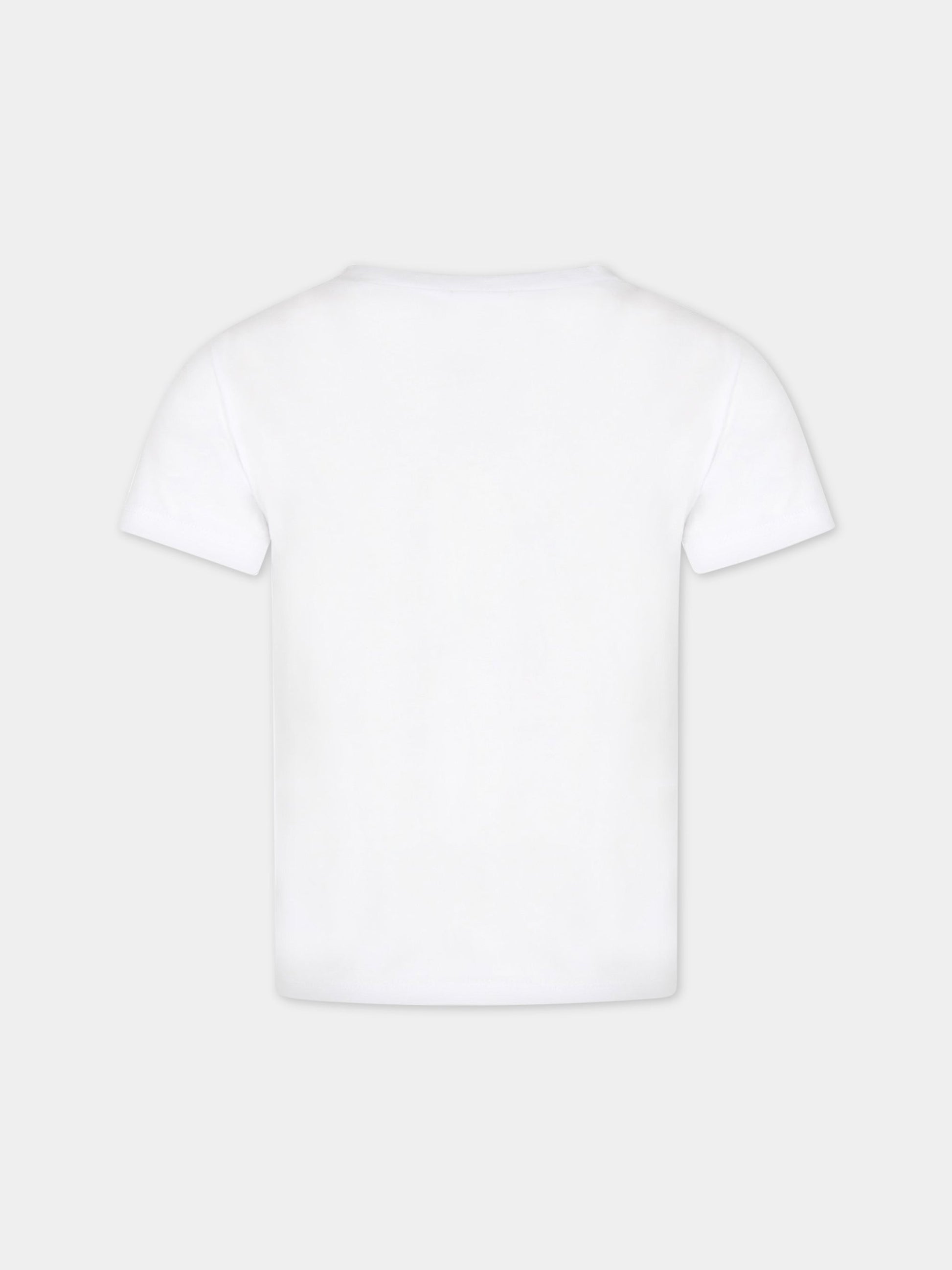 T-shirt bianca per bambina con logo,Billieblush,U15B02 10P