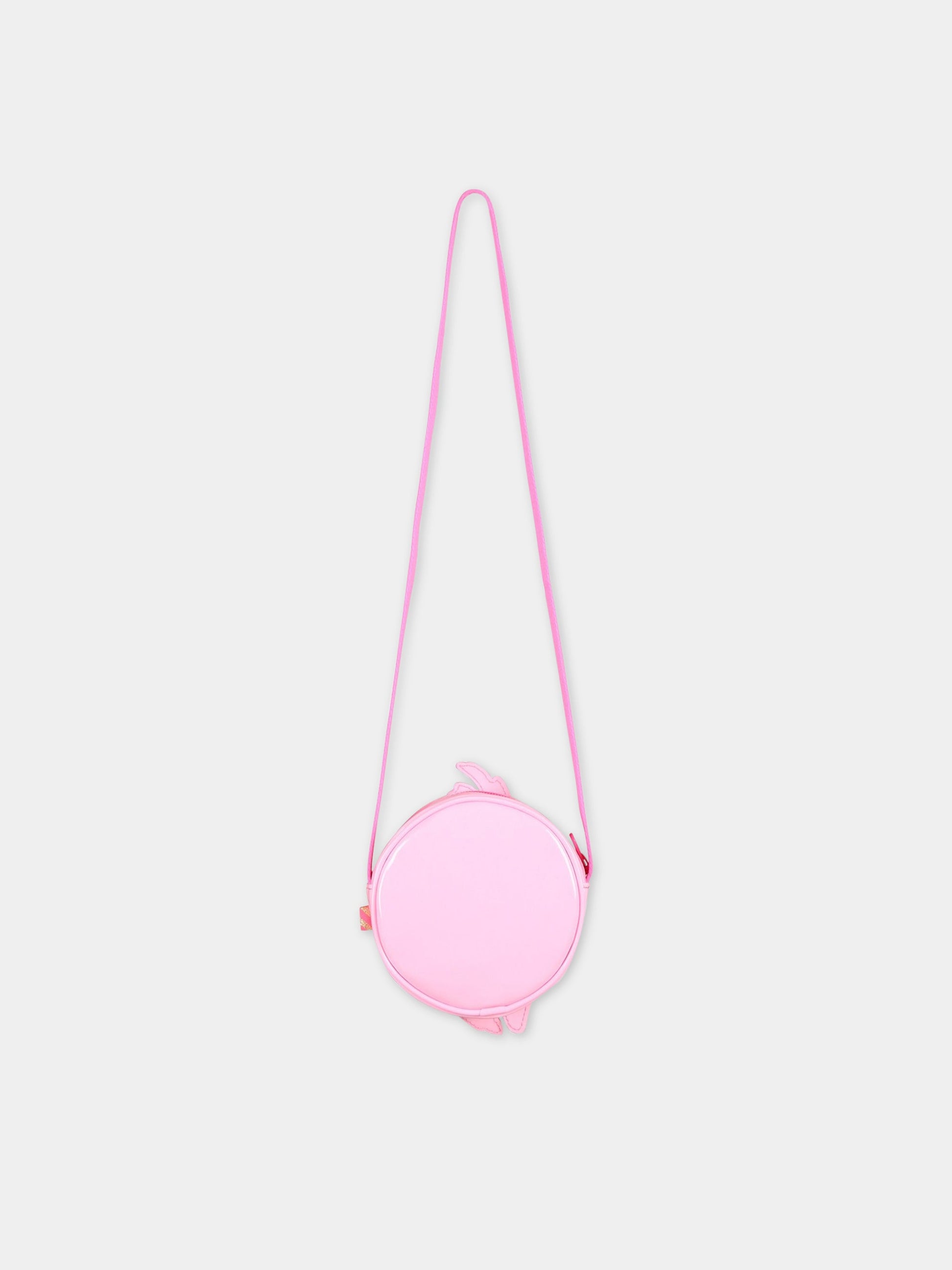 Borsa rosa per bambina con pappagalli e logo,Billieblush,U10532 462
