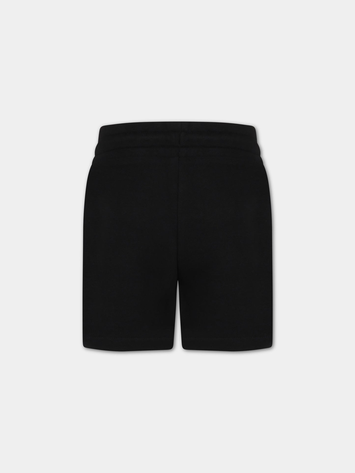 Shorts neri per bambina con logo bianco,Dkny,D34A91 09B