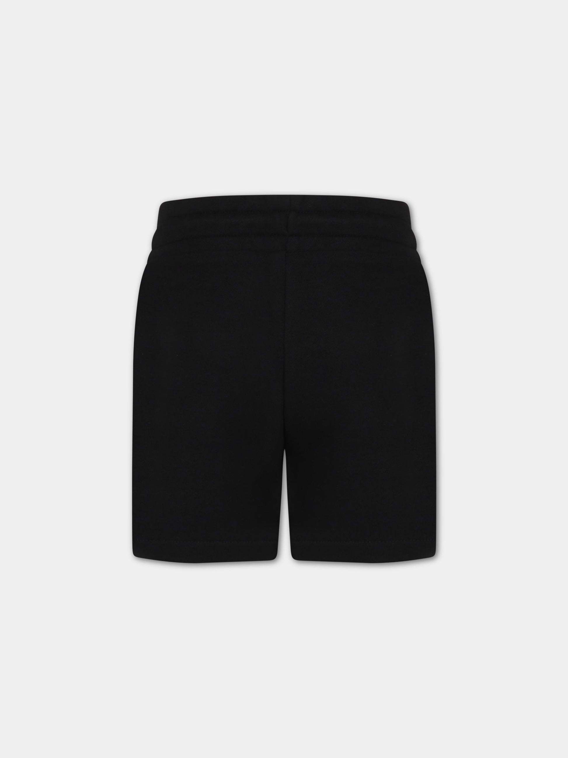 Shorts neri per bambina con logo bianco,Dkny,D34A91 09B