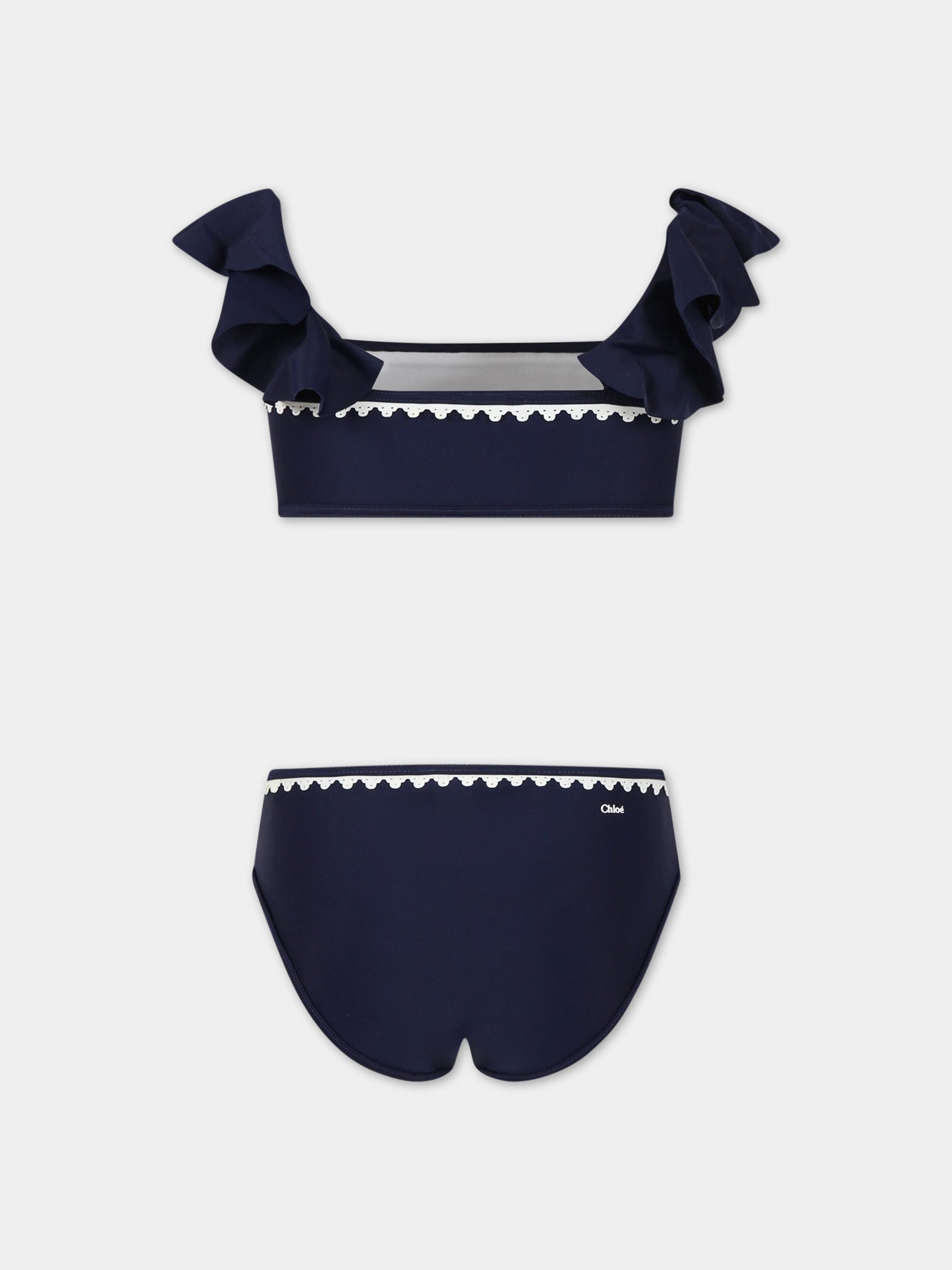 Bikini blu per bambina,Chloé Kids,C17113 859