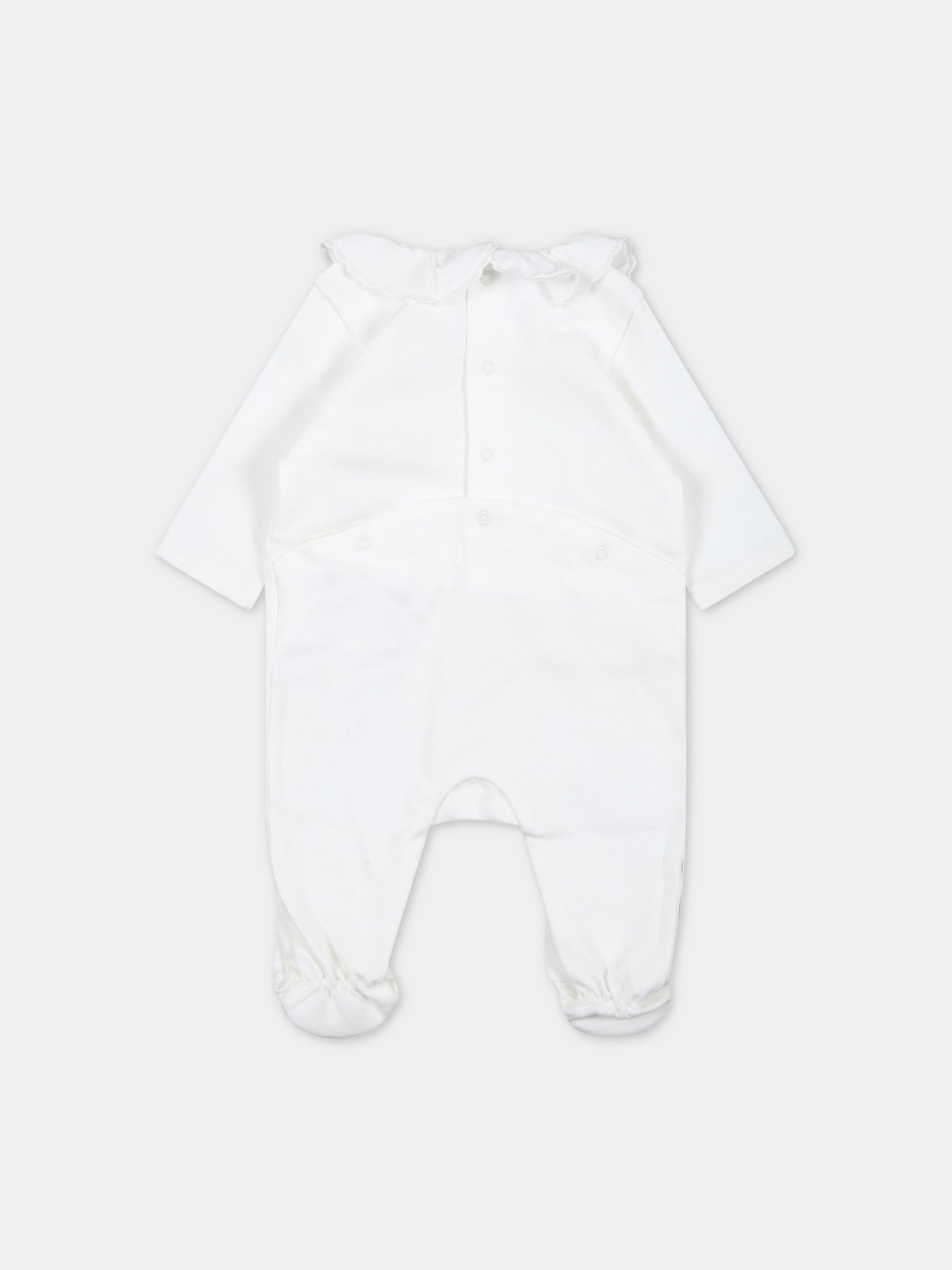 Set bianco per neonata con logo,Chloé Kids,C97302 117