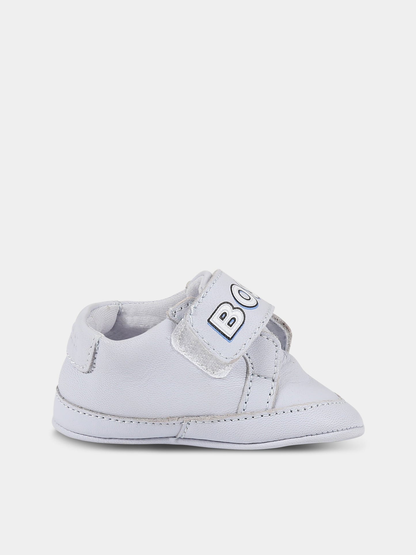 Sneakers celeste per neonato con scritta  Boss ,Boss,J99126 771