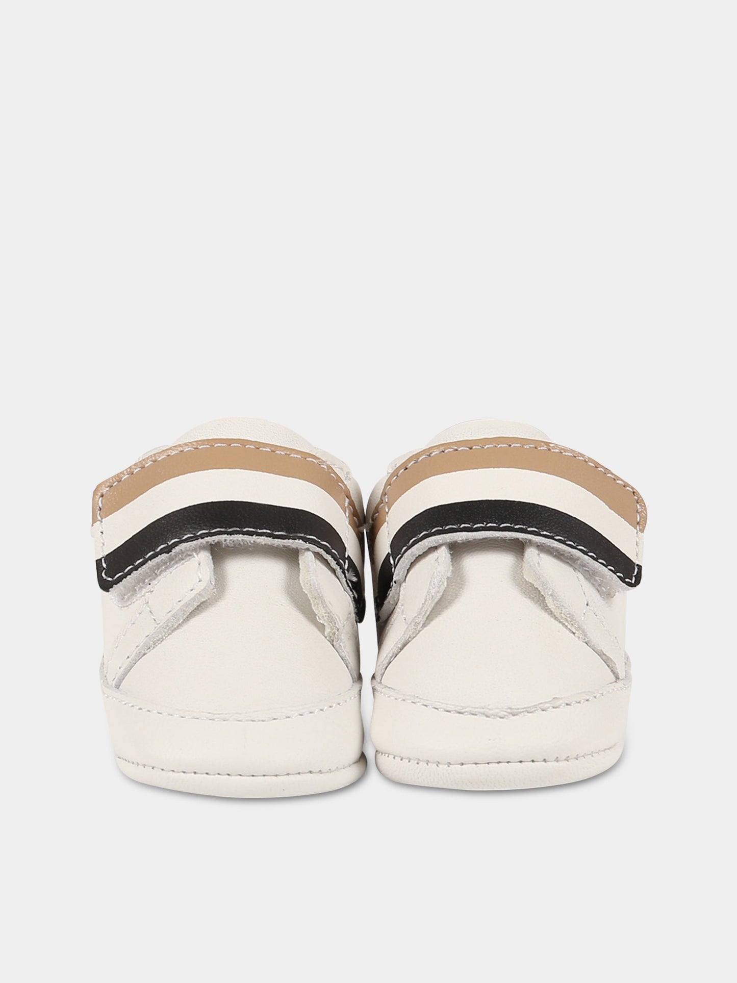 Sneakers bianco per neonato con logo,Boss,J99125 10P