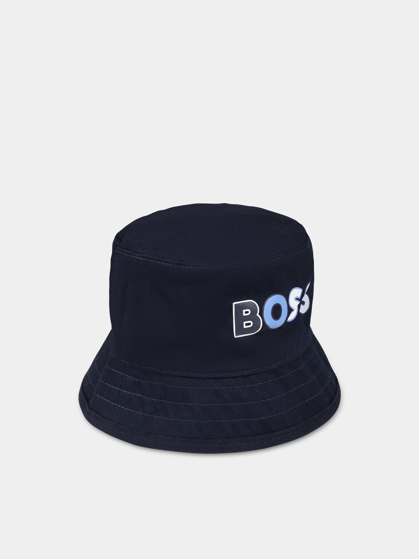 Cloche blu per neonato con logo multicolor,Boss,J91139 849